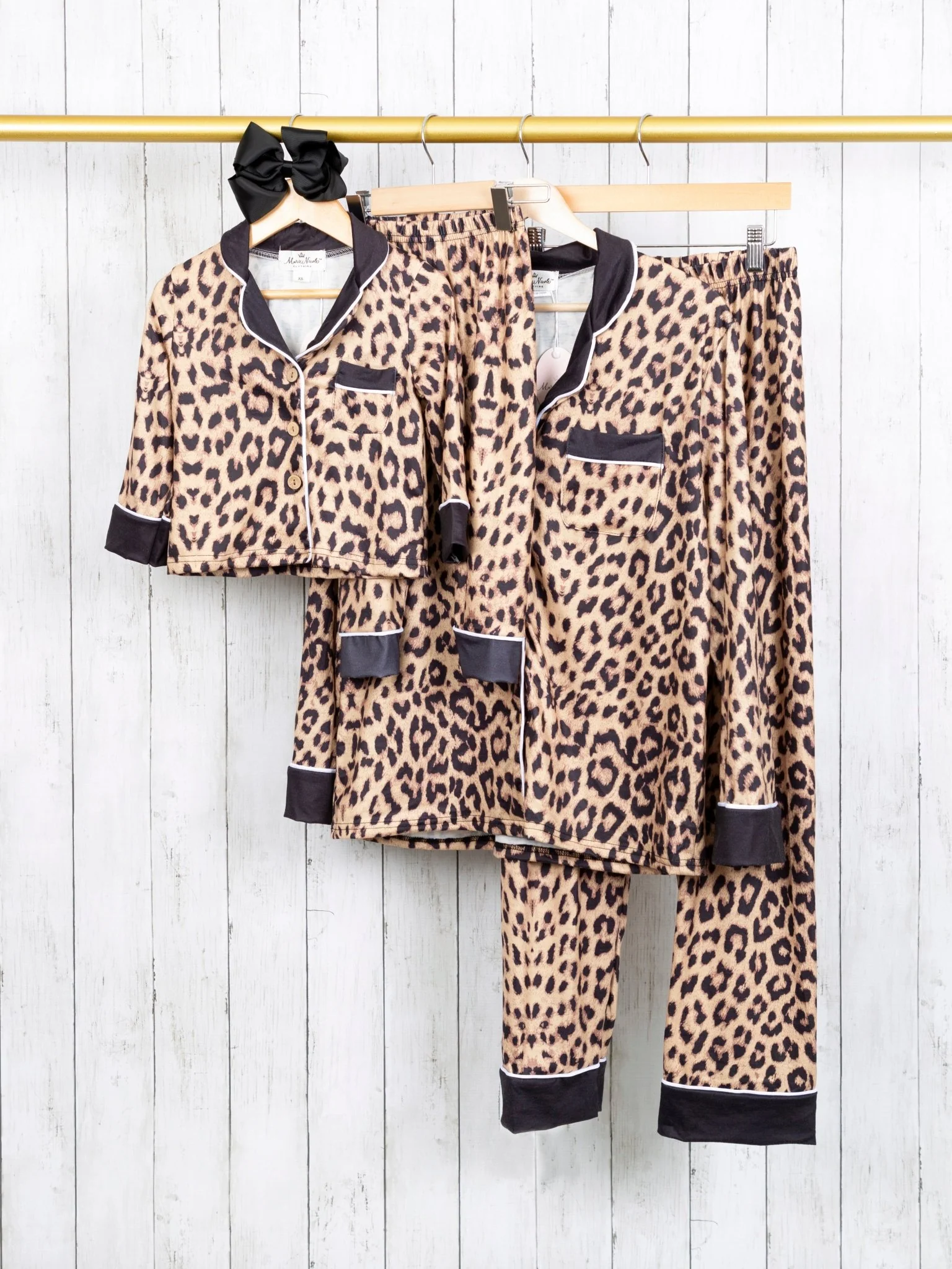 Mom & Me Leopard Print Pocket Pajama Set - Image 3