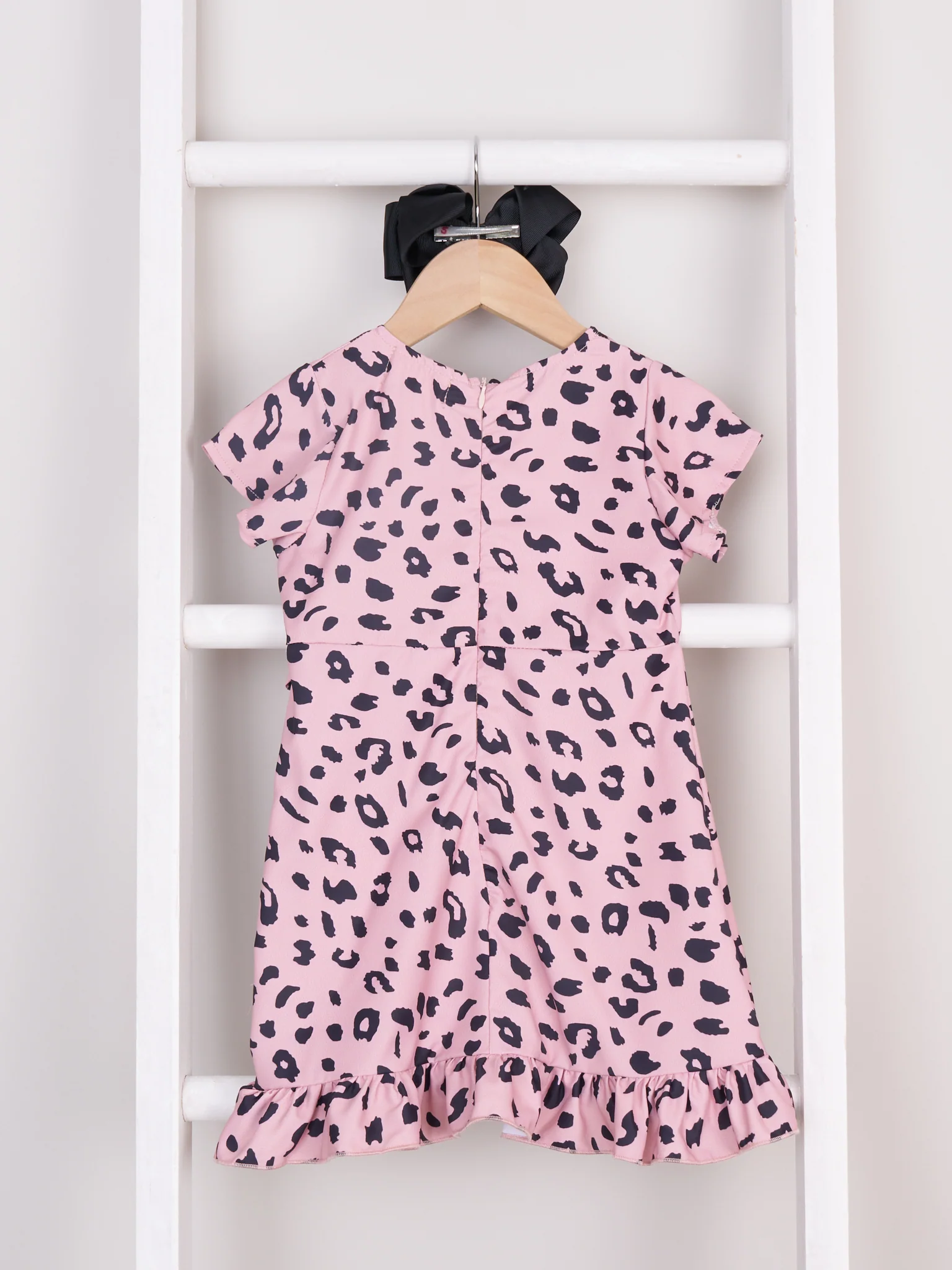 Mom & Me Leopard Ruffle Bow Dress - Image 3