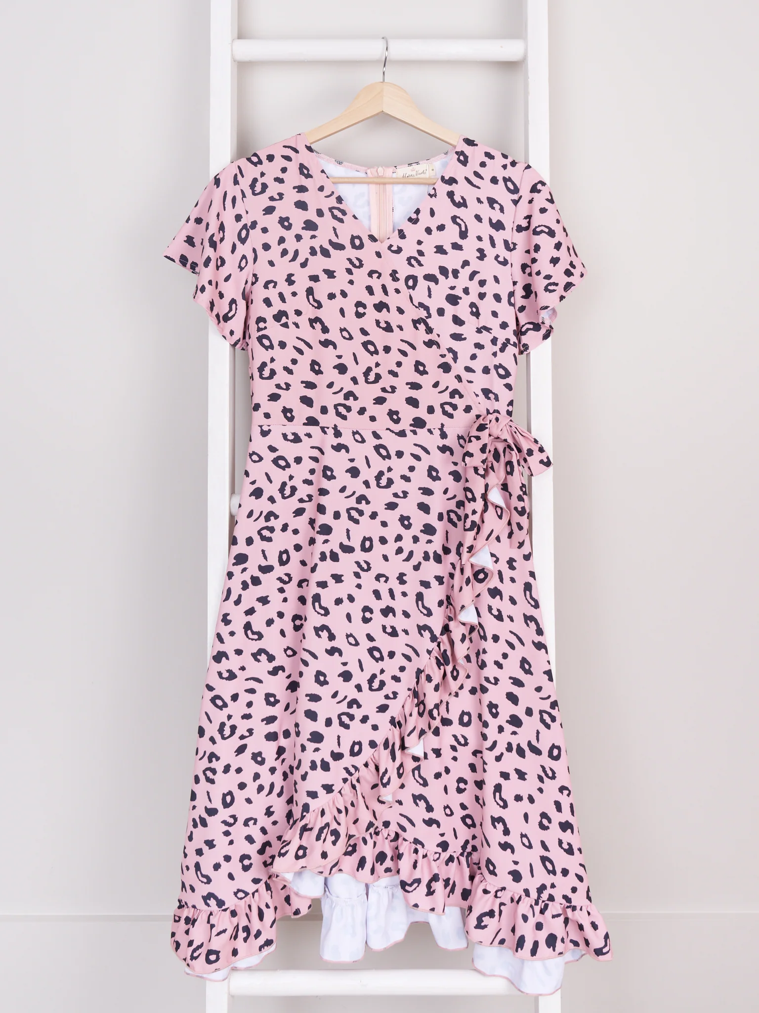 Mom & Me Leopard Ruffle Bow Dress - Image 4