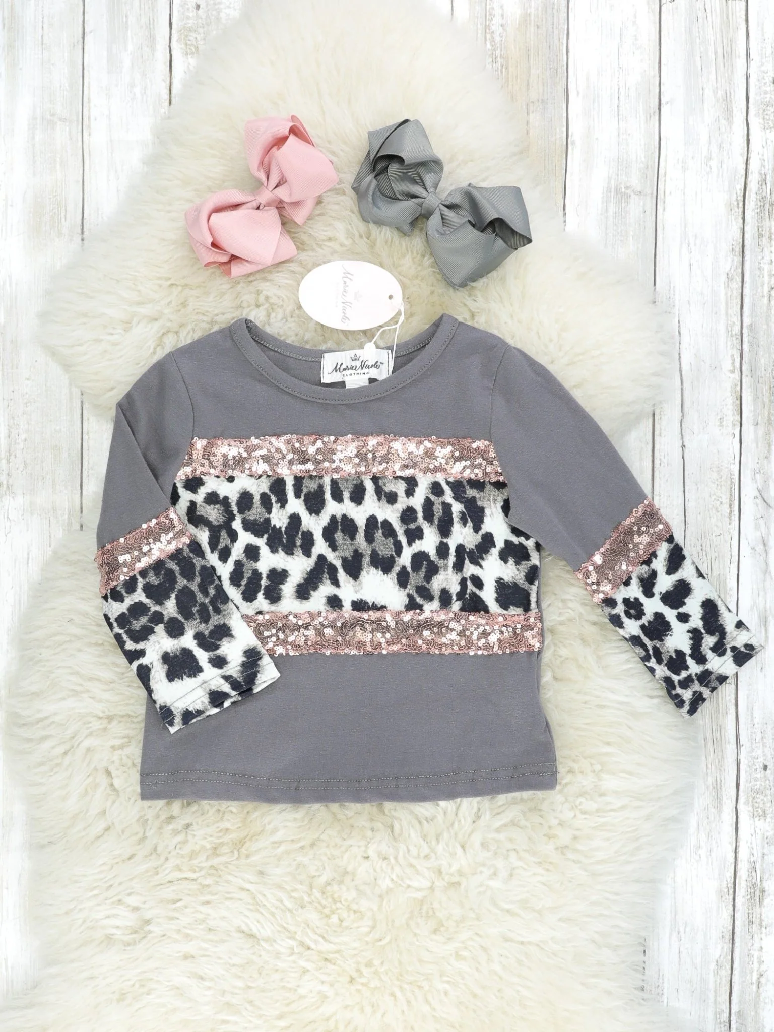 Mom & Me Leopard Sequin Long Sleeve Shirt - Image 2
