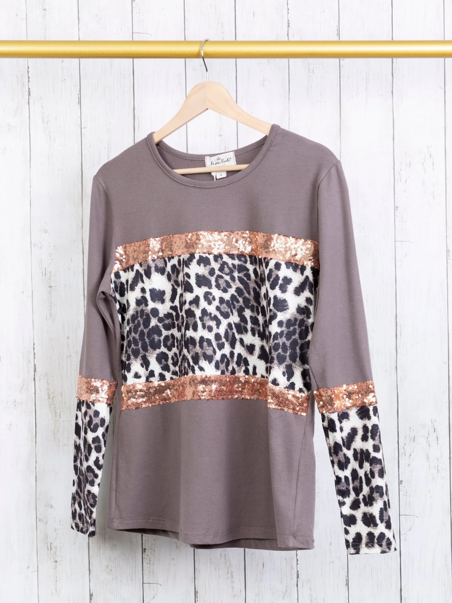 Mom & Me Leopard Sequin Long Sleeve Shirt - Image 3