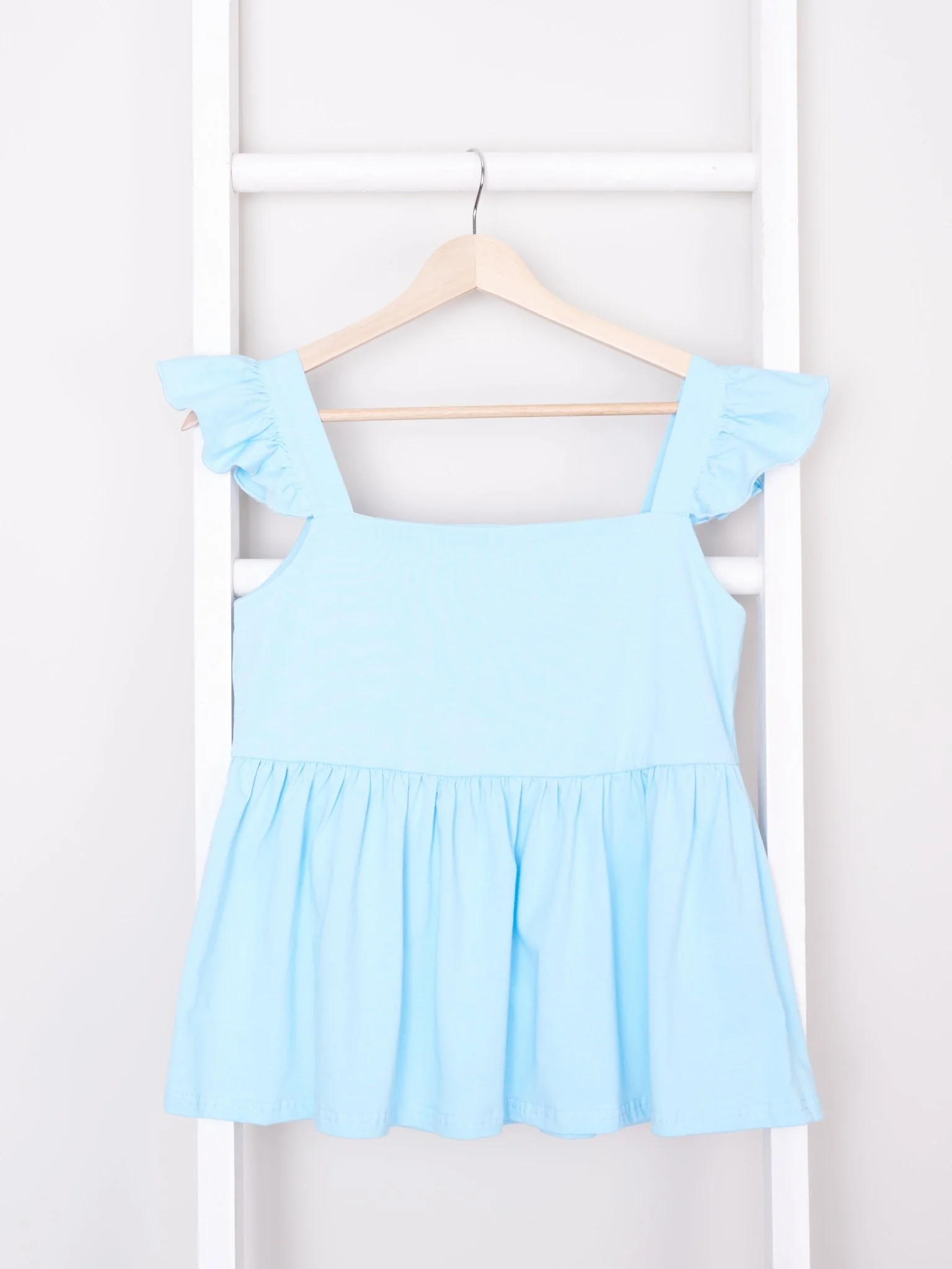 Mom & Me Light Blue Ruffle Tank - Image 2