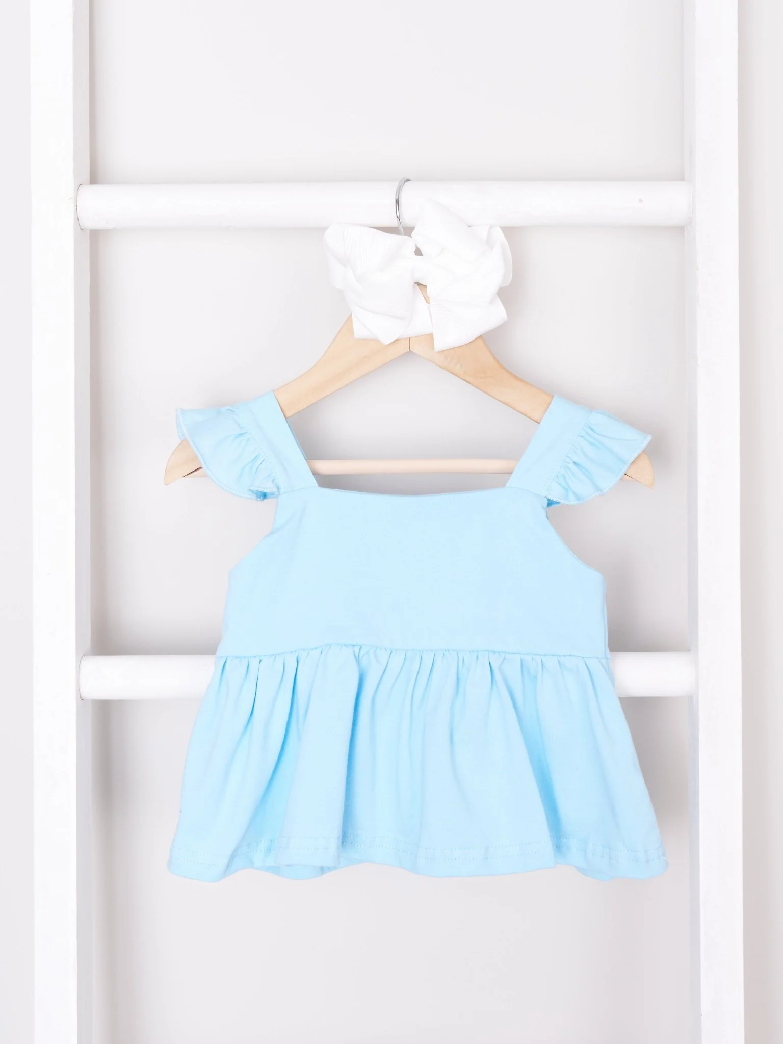 Mom & Me Light Blue Ruffle Tank - Image 3