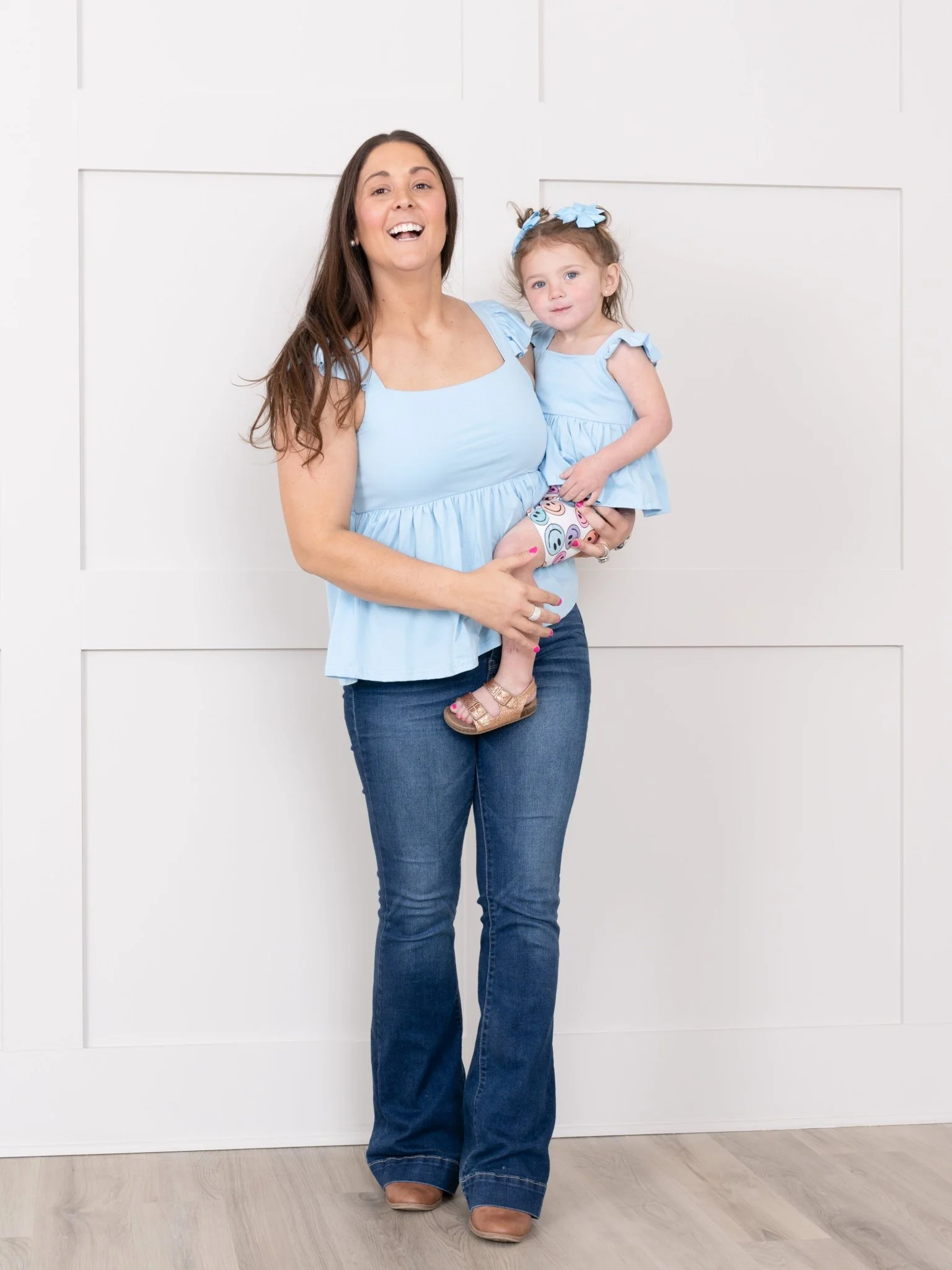 Mom & Me Light Blue Ruffle Tank - Image 4