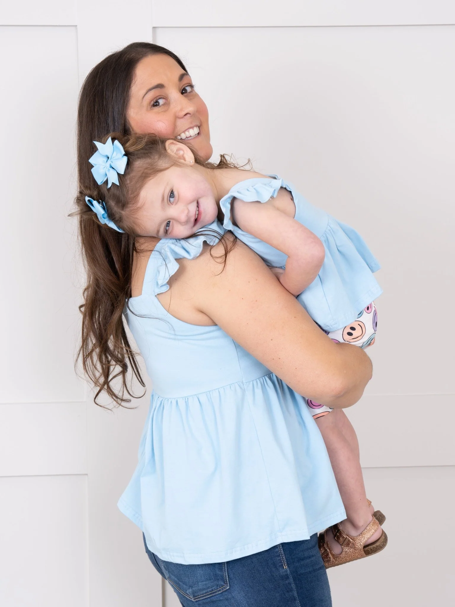 Mom & Me Light Blue Ruffle Tank - Image 5