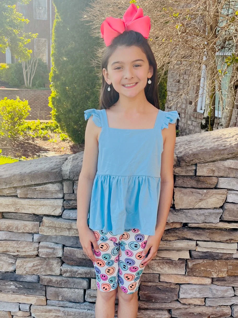 Mom & Me Light Blue Ruffle Tank - Image 7