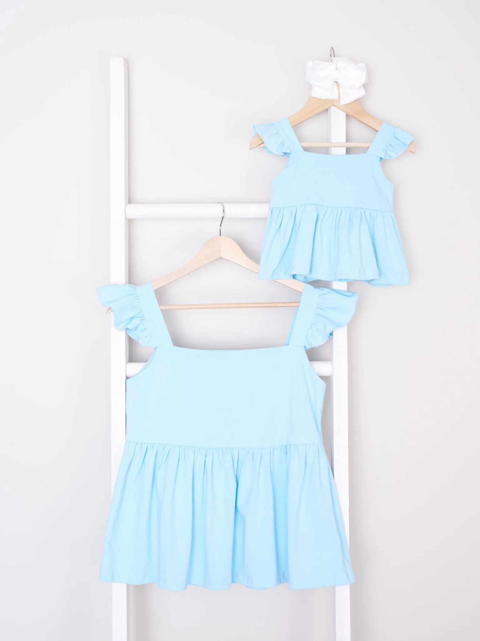 Mom & Me Light Blue Ruffle Tank - Image 8