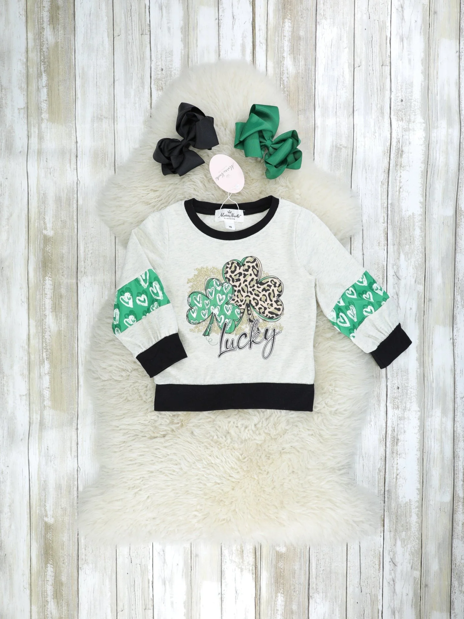 Mom & Me "Lucky" Leopard Clover Shirt - Image 2