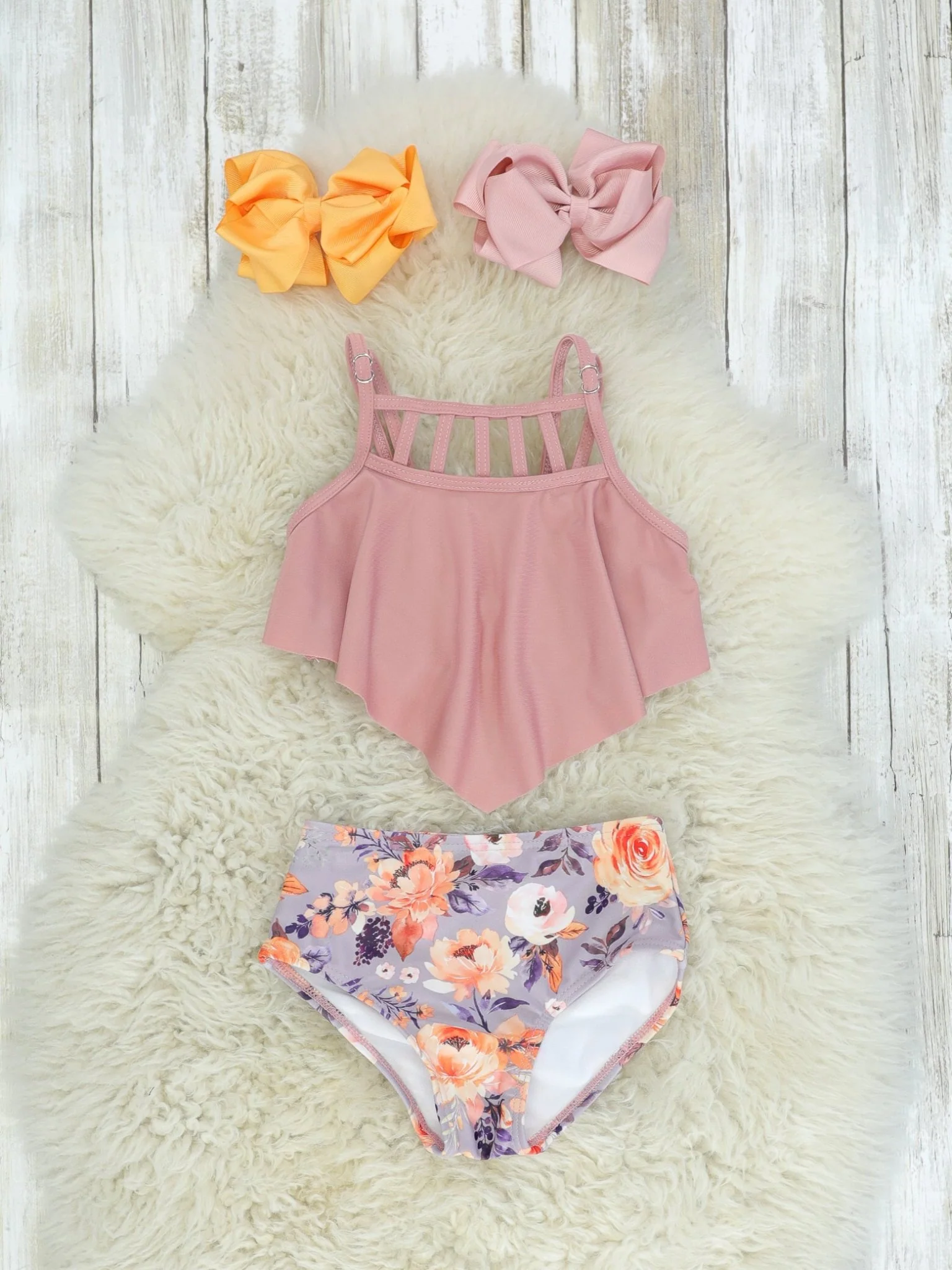 Mom & Me Mauve Floral Bikini - Image 2