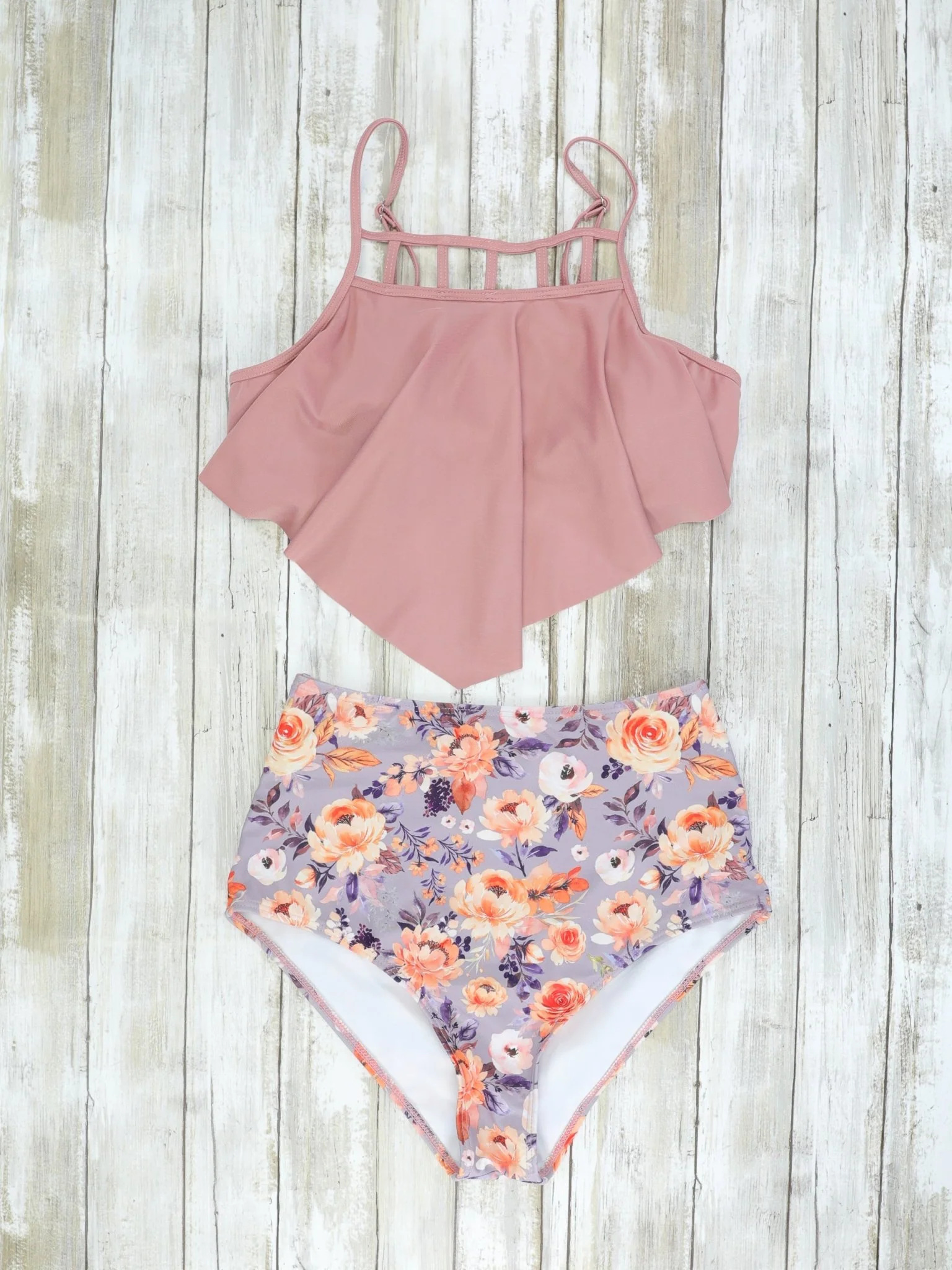 Mom & Me Mauve Floral Bikini - Image 3