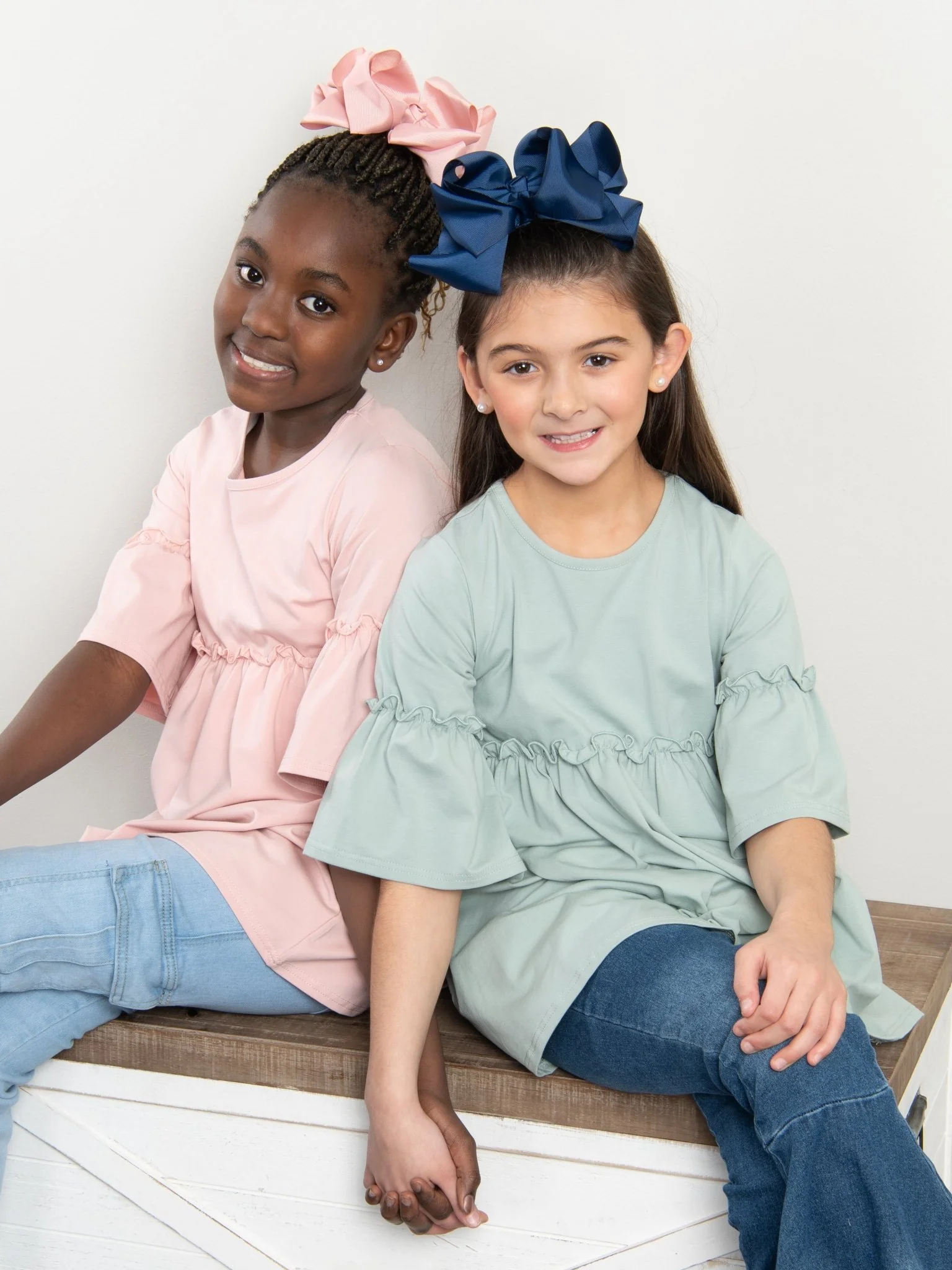 Mom & Me Mint Cotton Ruffle Tunic - Image 7