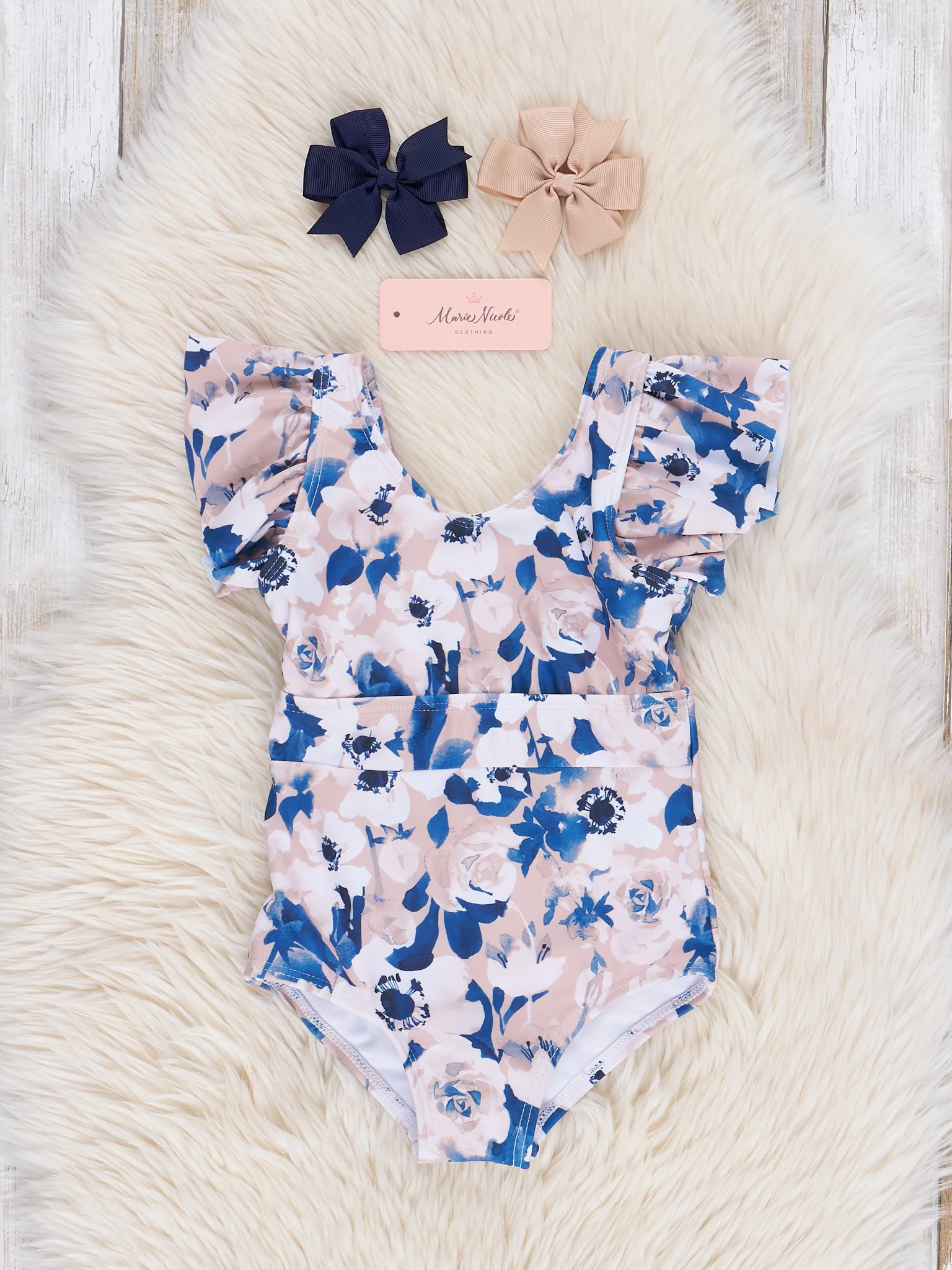 Mom & Me Navy Floral Swimsuit - Image 3