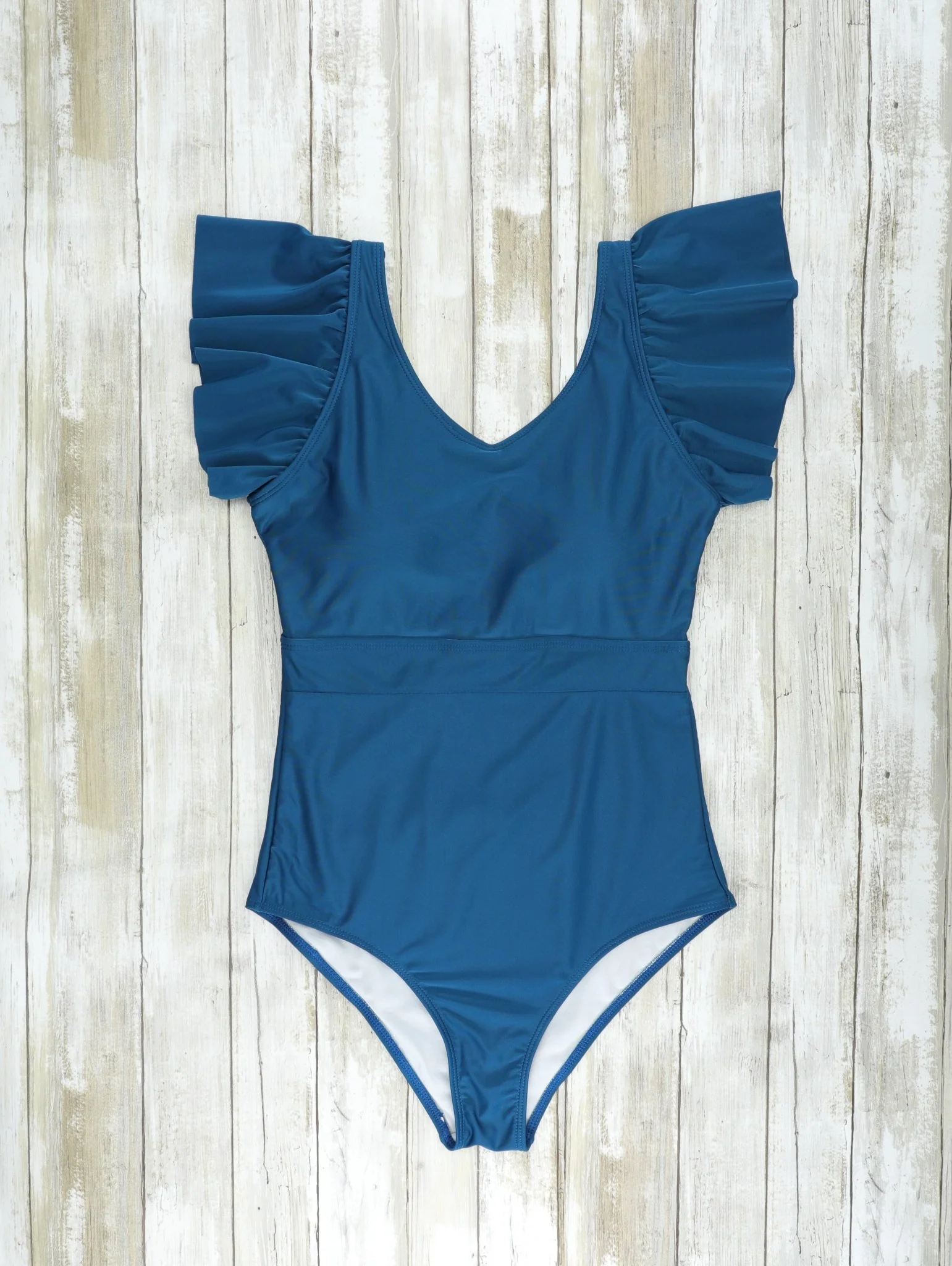 Mom & Me Navy Ruffle One-Piece Swimsuit - Image 4