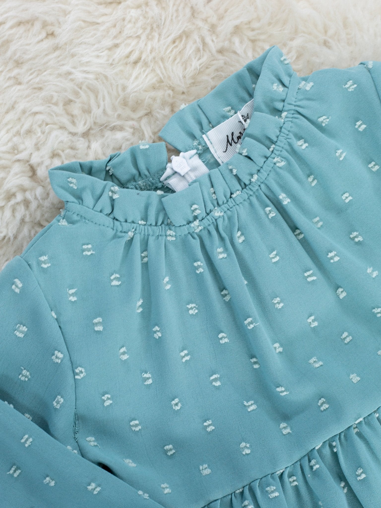 Mom & Me Nile Blue Swiss Dot Tiered Dress - Image 3