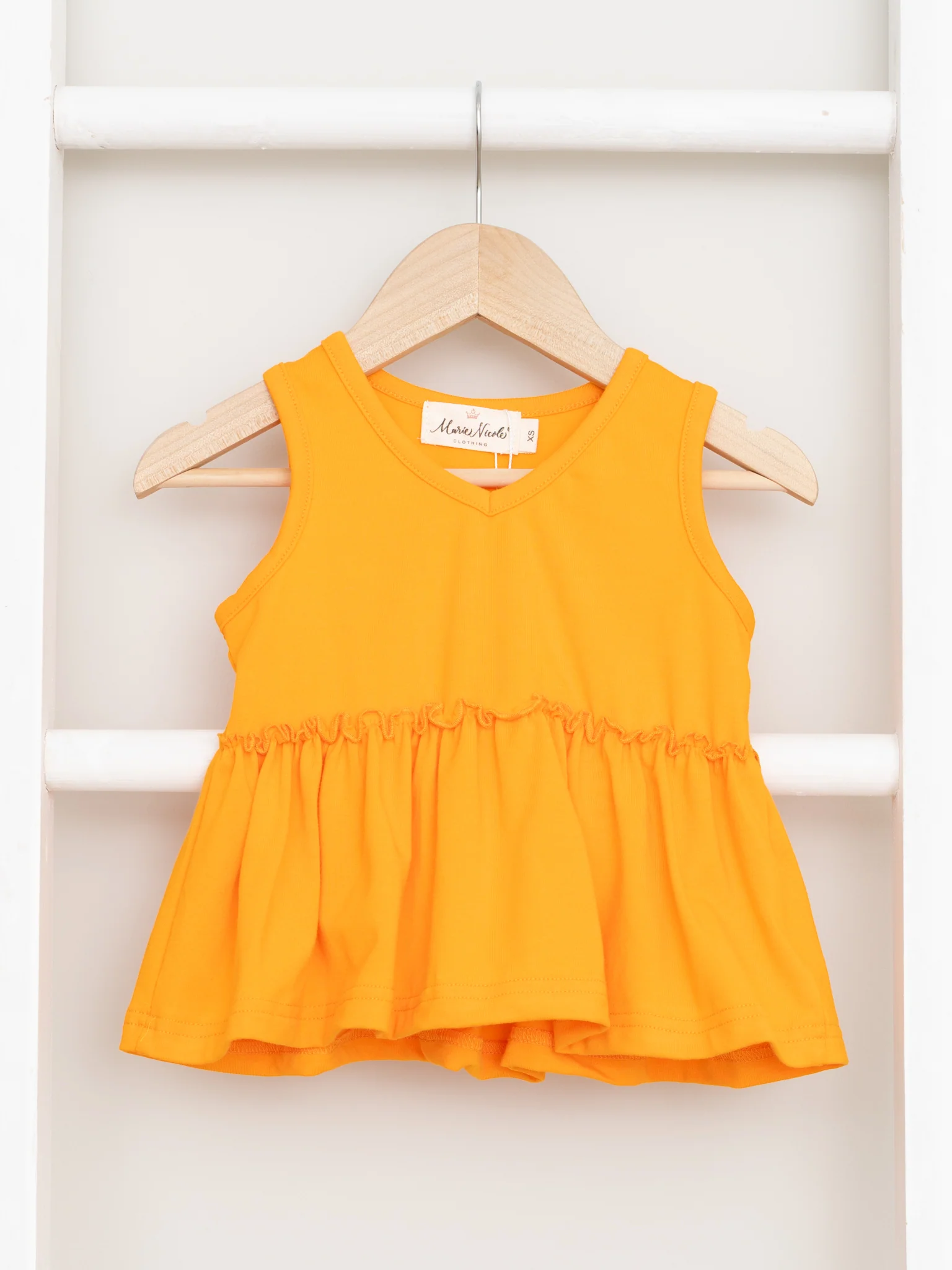 Mom & Me Orange Peplum Tank - Image 2