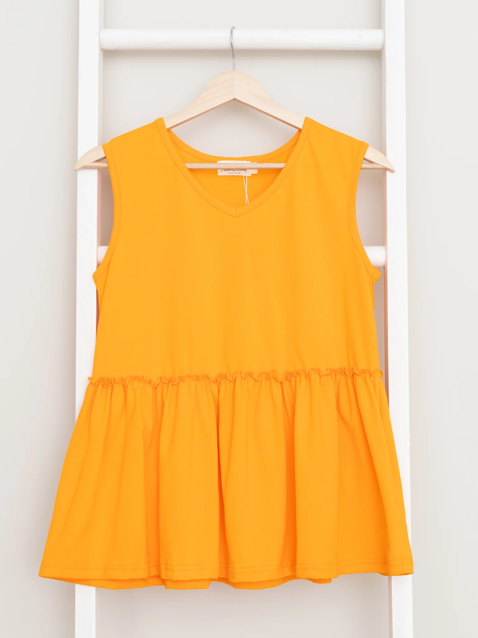 Mom & Me Orange Peplum Tank - Image 3