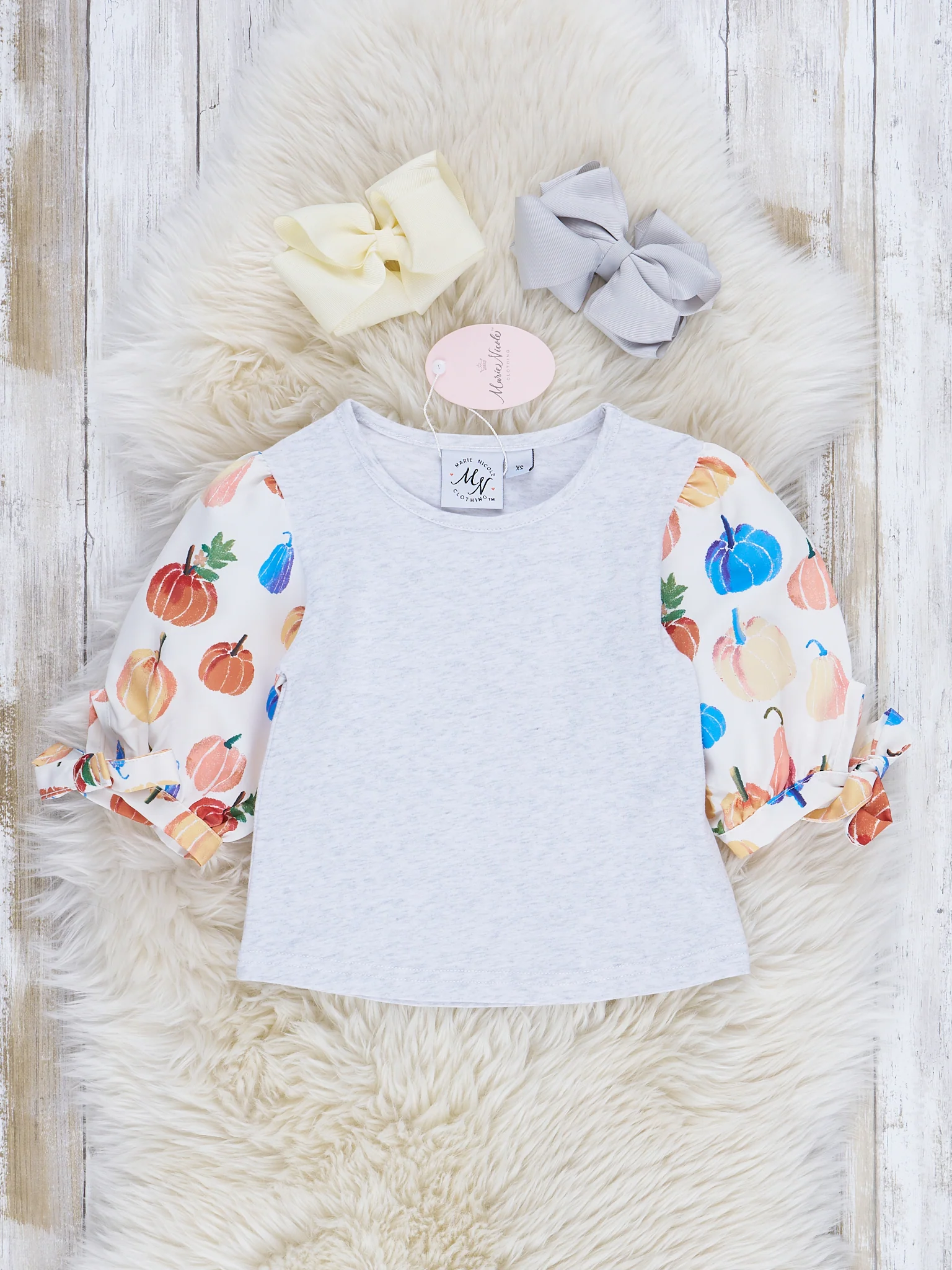 Mom & Me Party Pumpkins Puff Sleeve Top - Image 3