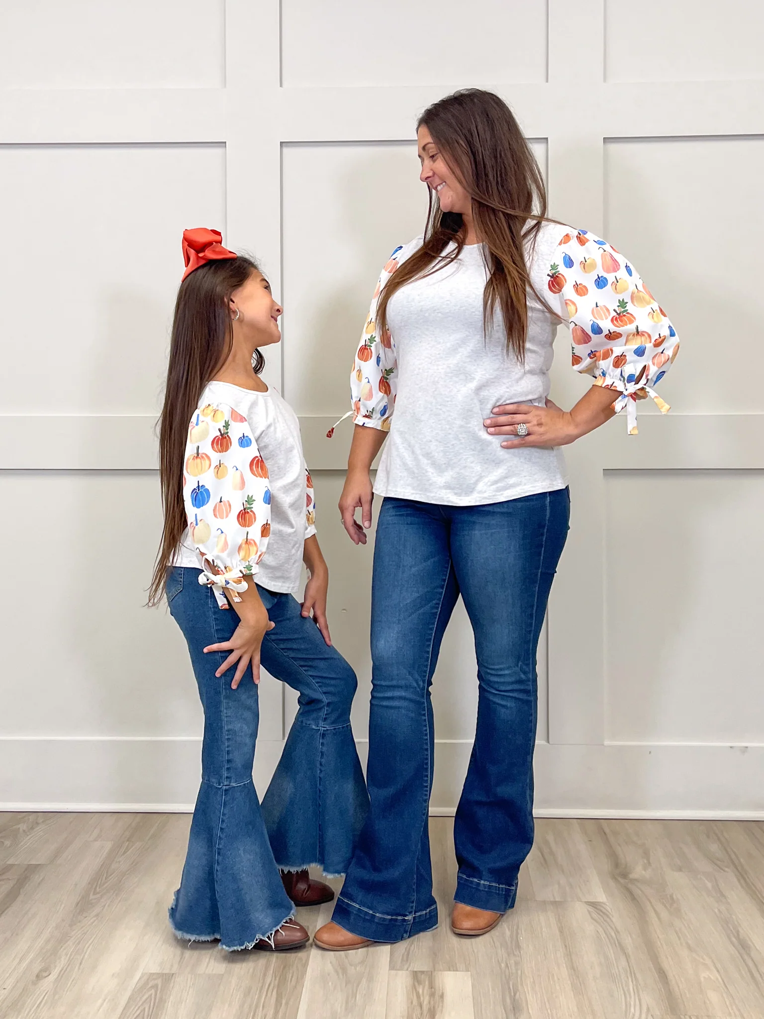 Mom & Me Party Pumpkins Puff Sleeve Top - Image 5
