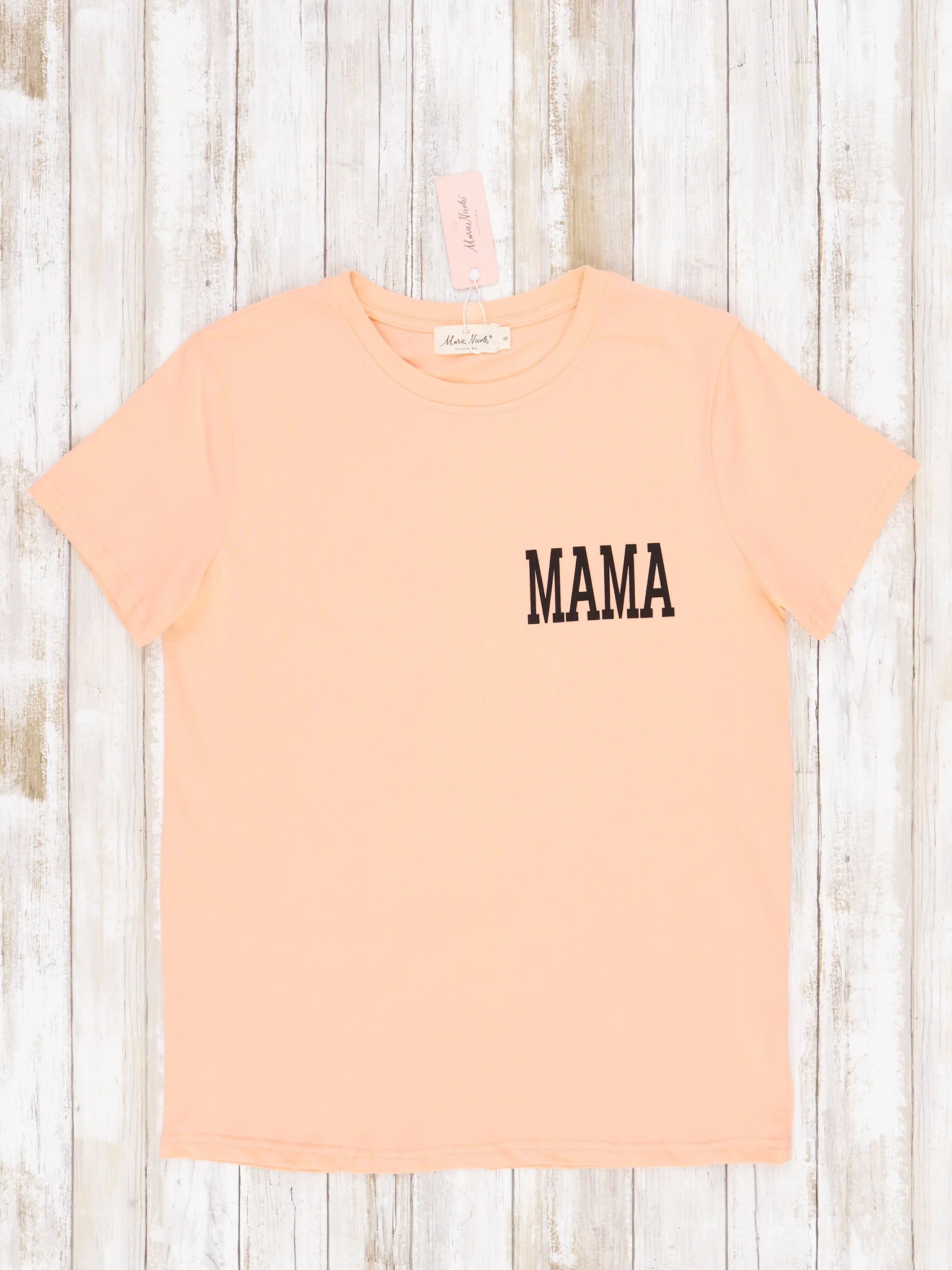 Mom & Me Peach "Mama/Sis/Baby" Shirt & Romper - Image 4