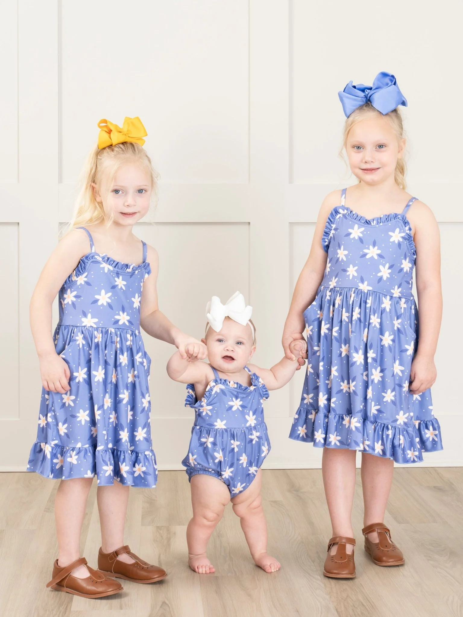 Mom & Me Periwinkle Daisy Tank Dress & Bubble