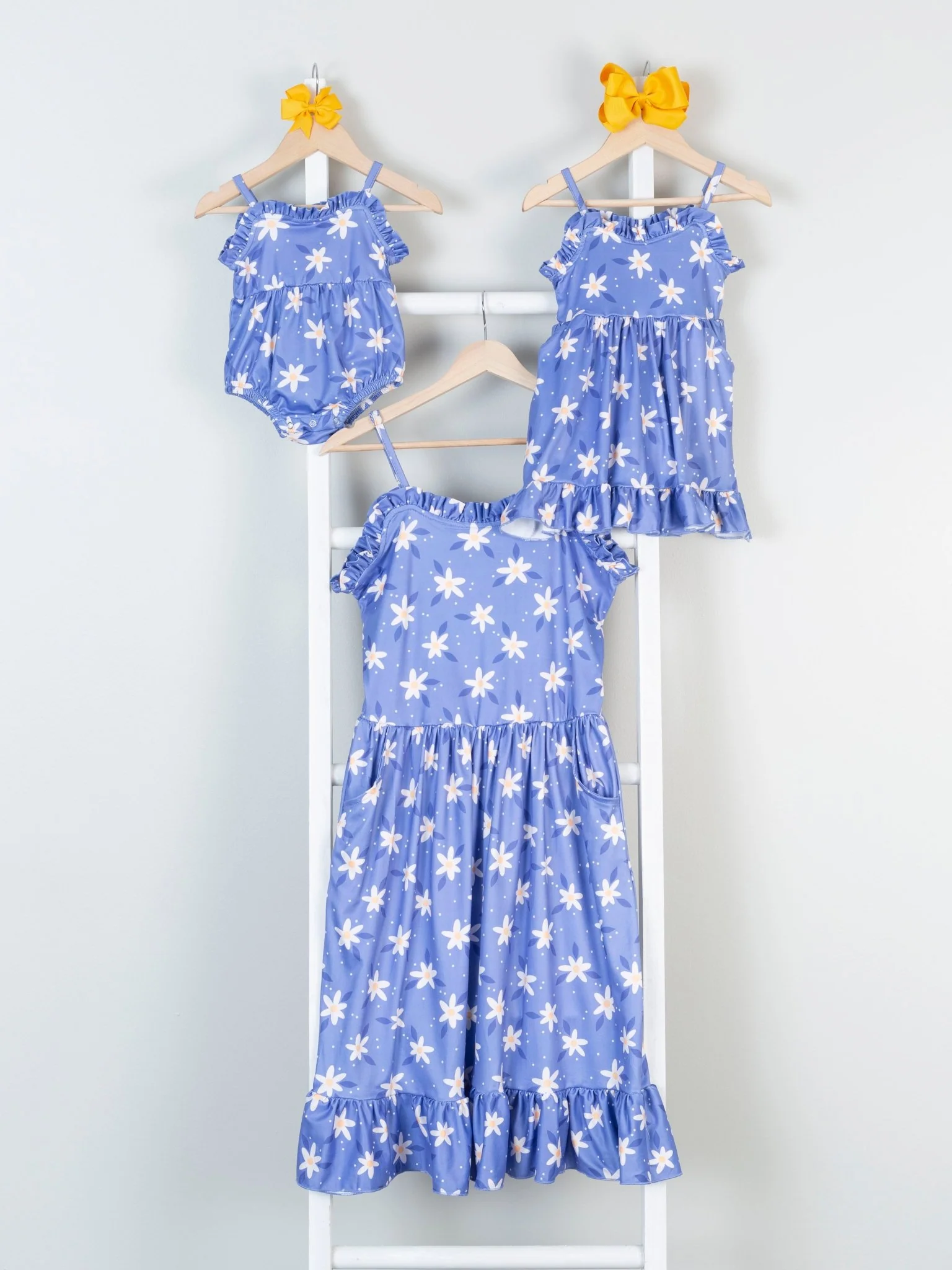 Mom & Me Periwinkle Daisy Tank Dress & Bubble - Image 2