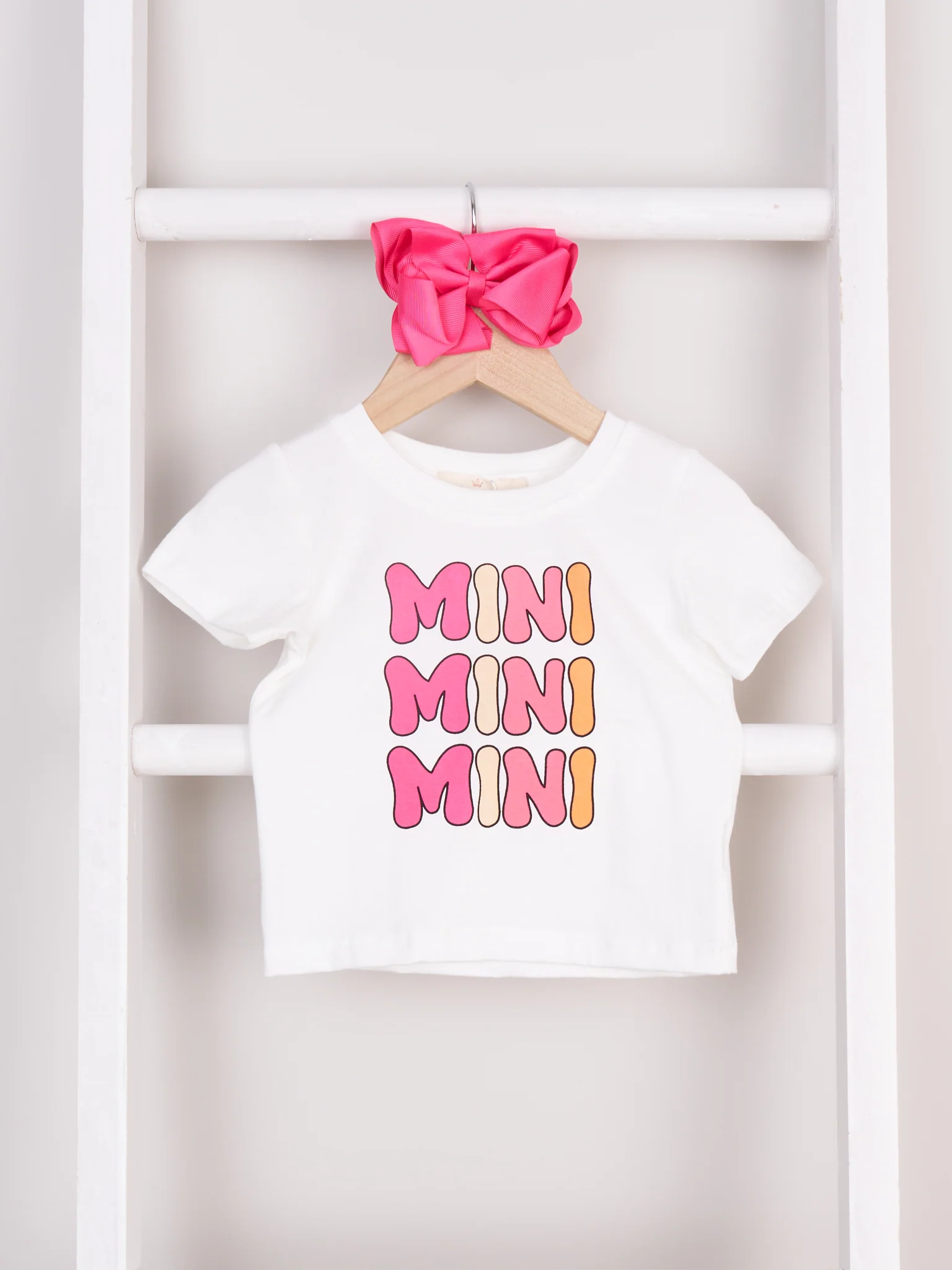 Mom & Me Pink "Mama/Mini" Graphic Shirt & Romper - Image 3