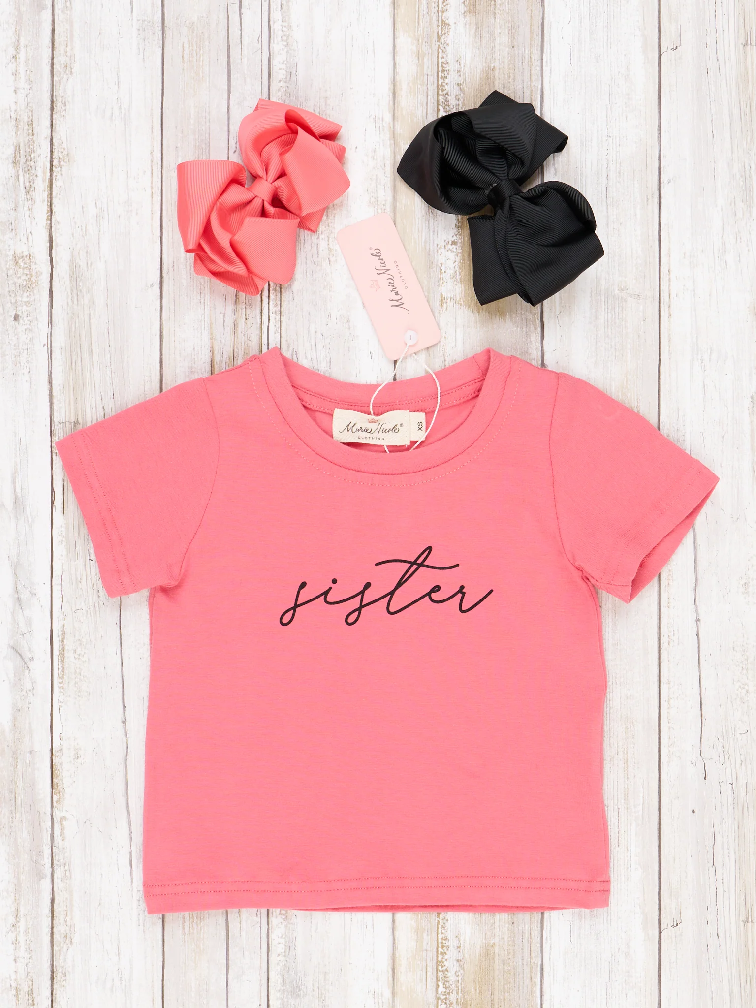 Mom & Me Pink "Mama/Sister/Mini" Shirt & Romper - Image 3