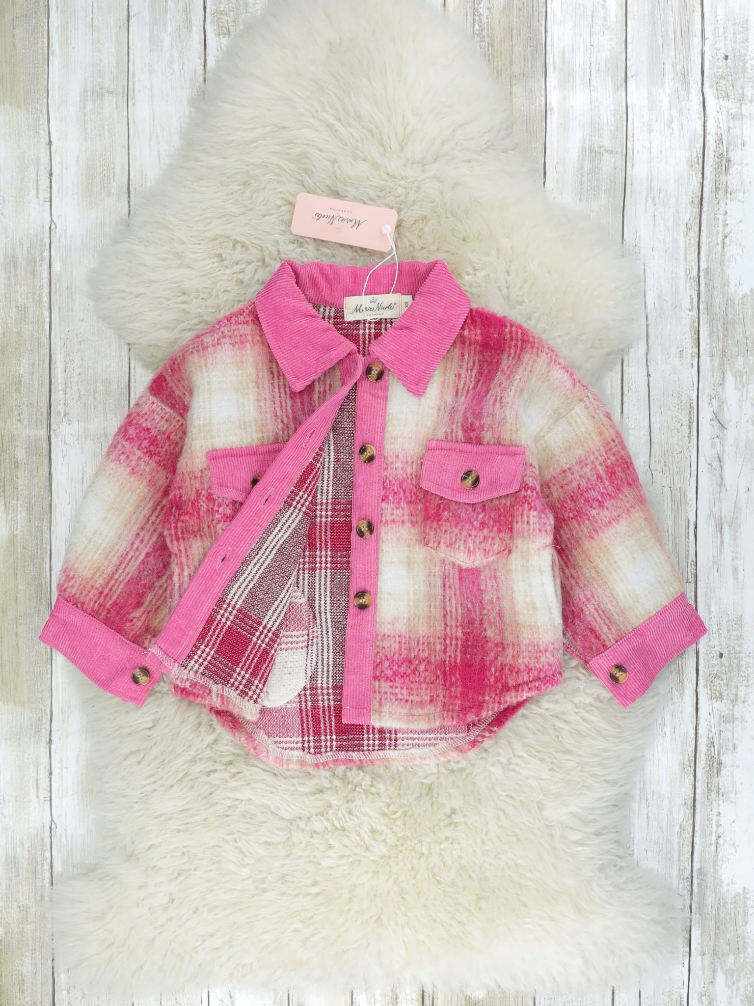Mom & Me Pink Plaid Flannel - Image 4