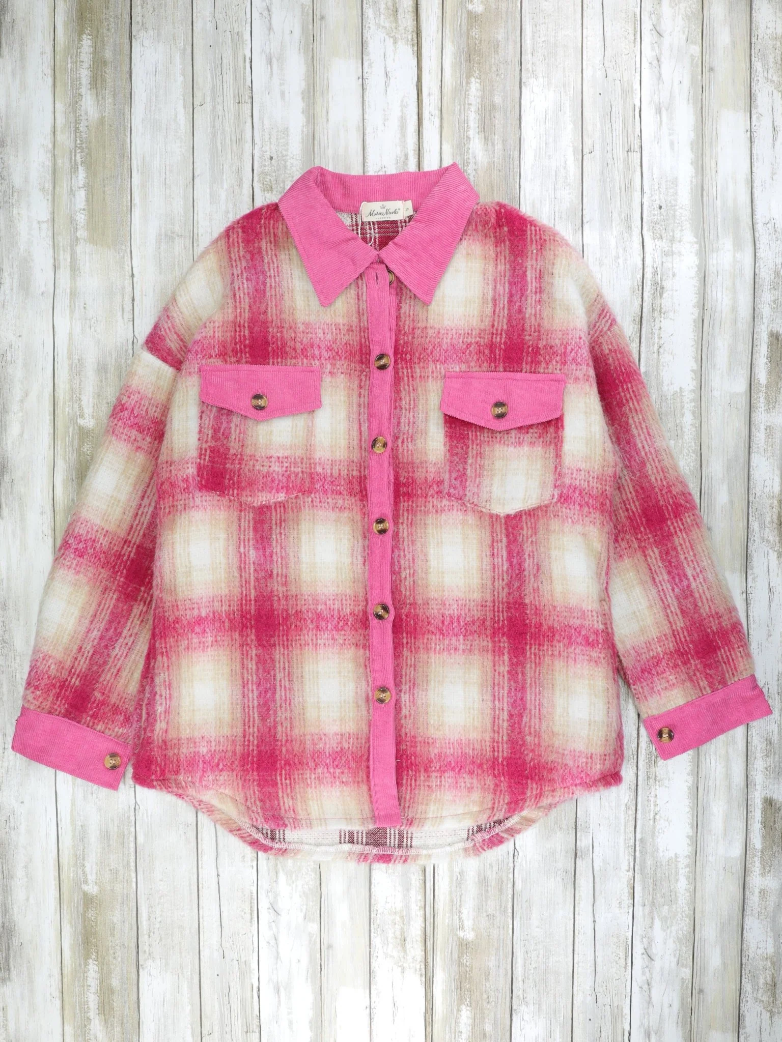 Mom & Me Pink Plaid Flannel - Image 5