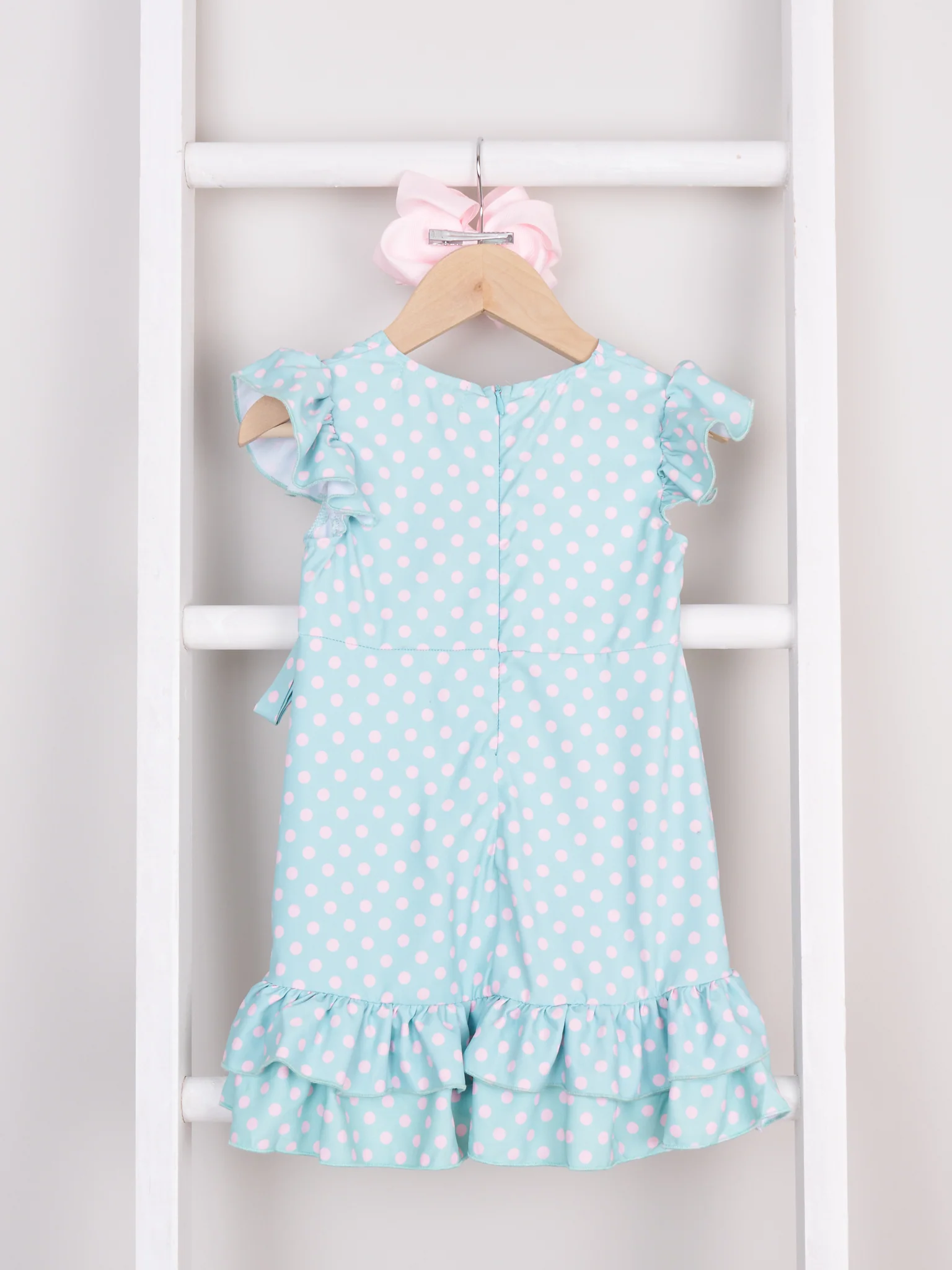 Mom & Me Polka Dot Ruffle Bow Dress - Image 3