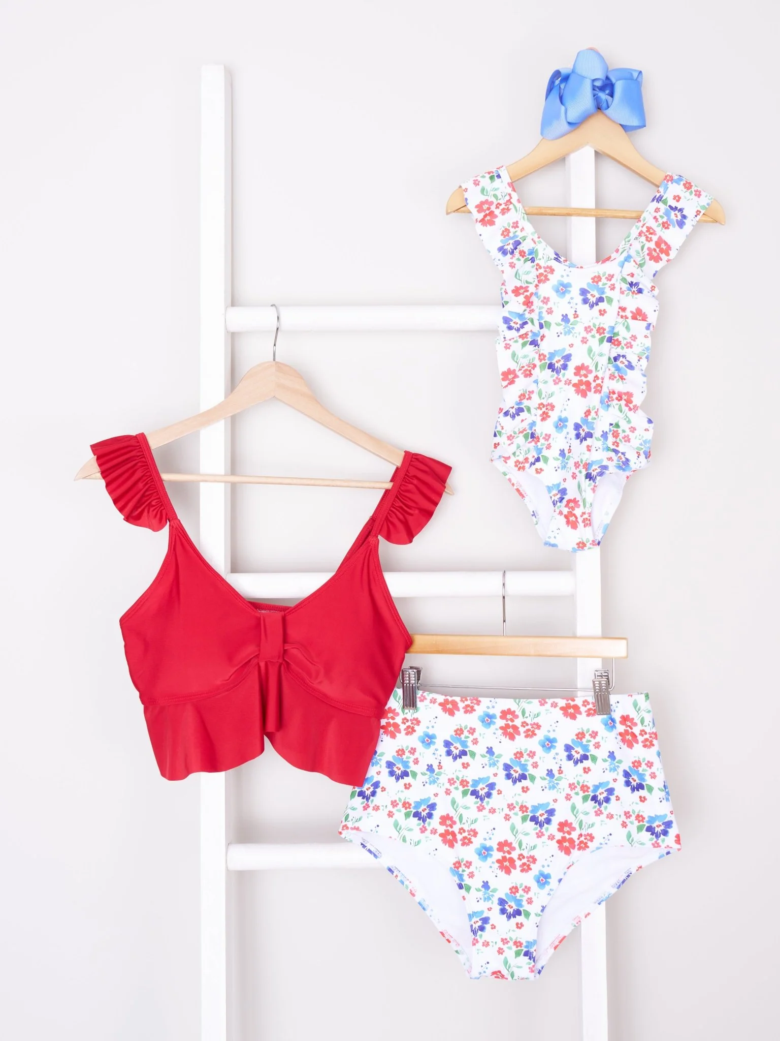 Mom & Me Red White & Blue Poppy Swimsuit