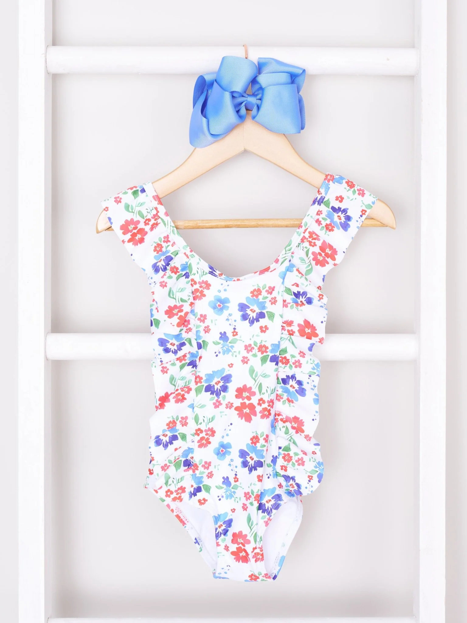 Mom & Me Red White & Blue Poppy Swimsuit - Image 2
