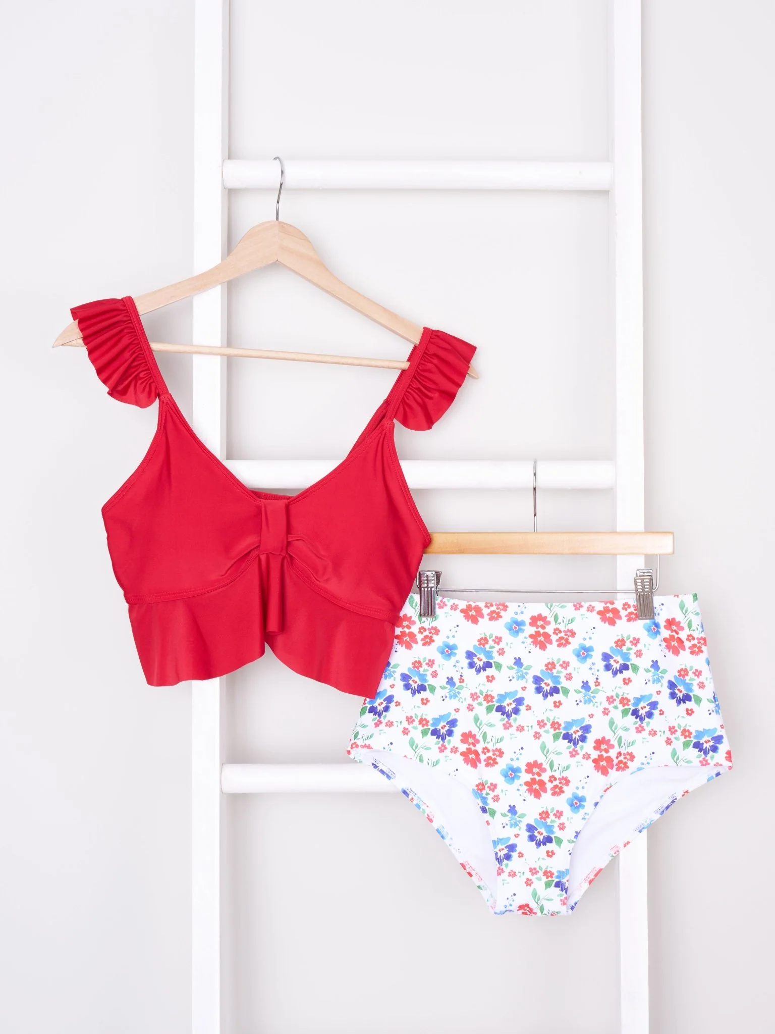 Mom & Me Red White & Blue Poppy Swimsuit - Image 4