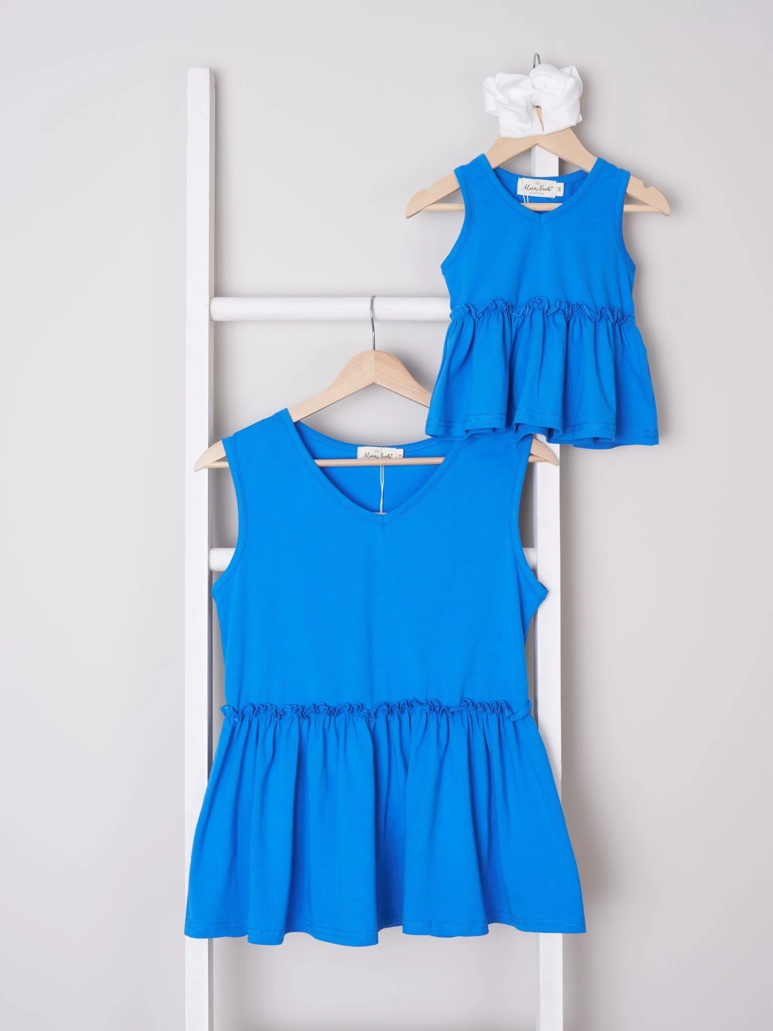 Mom & Me Royal Blue Peplum Tank - Image 7