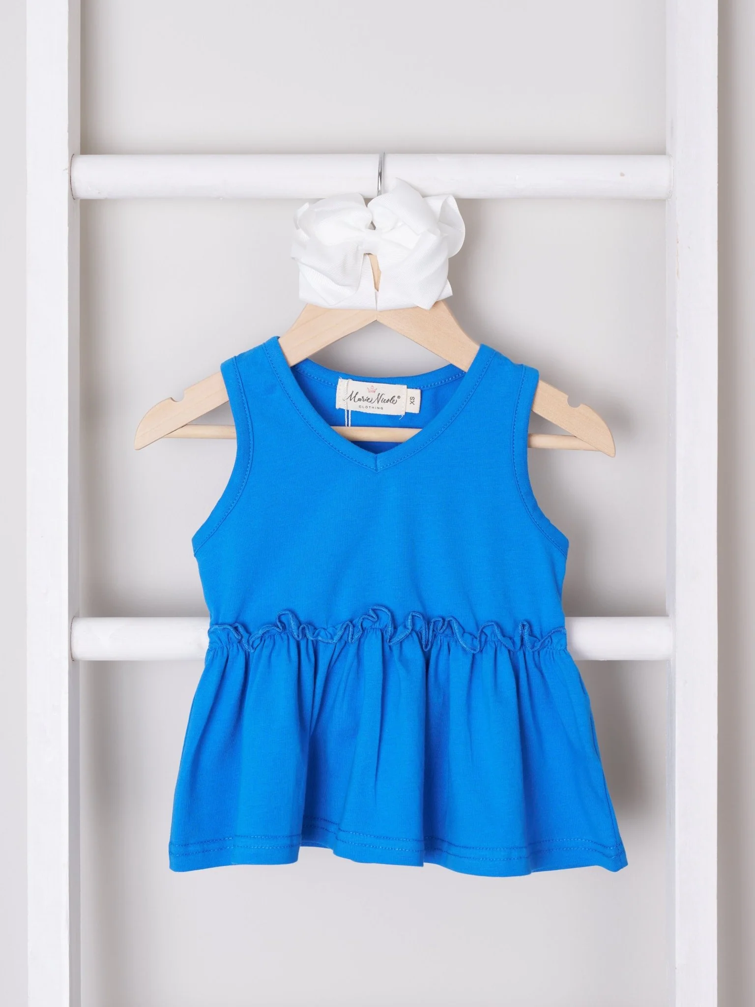 Mom & Me Royal Blue Peplum Tank - Image 8