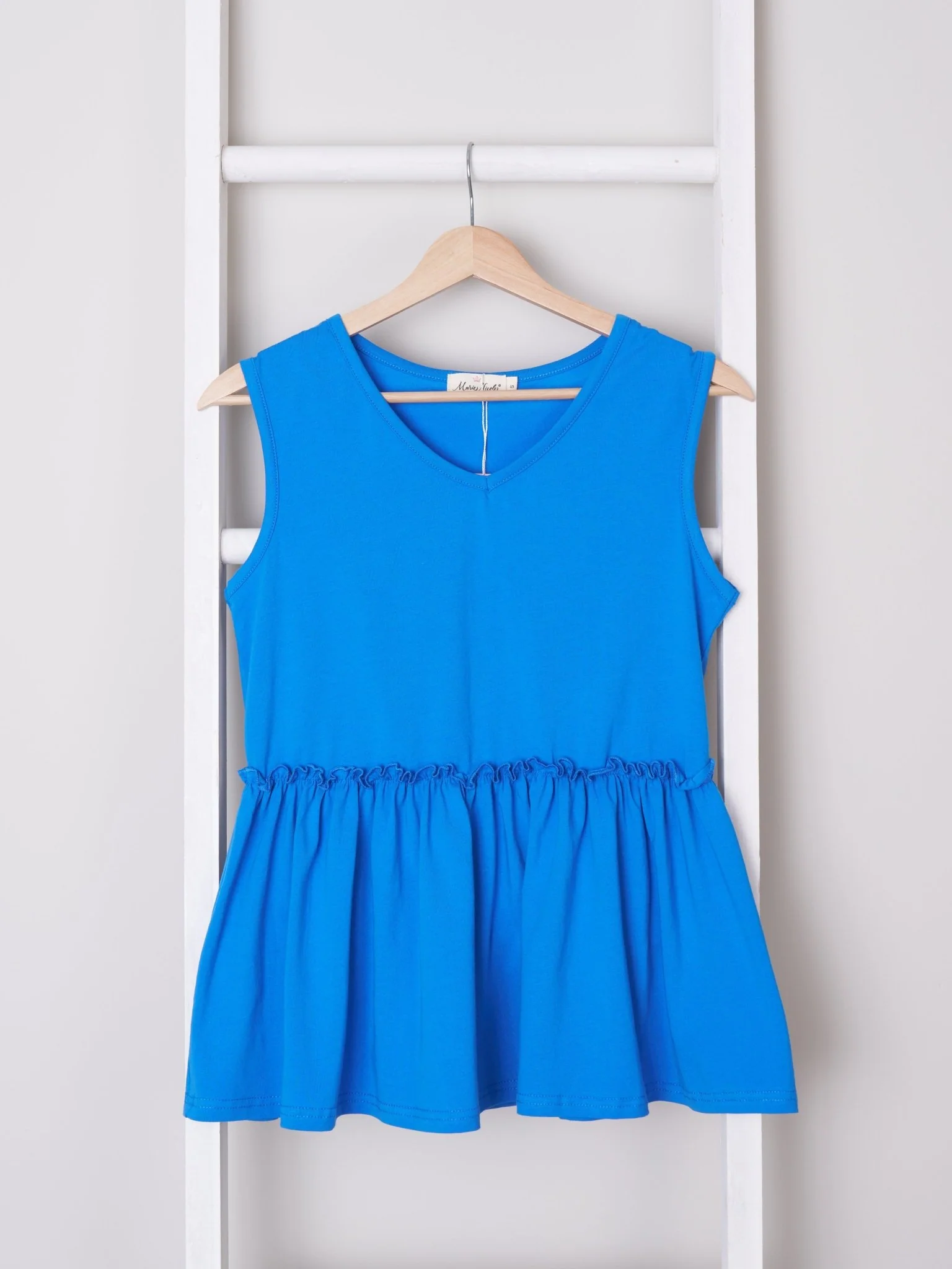 Mom & Me Royal Blue Peplum Tank - Image 9