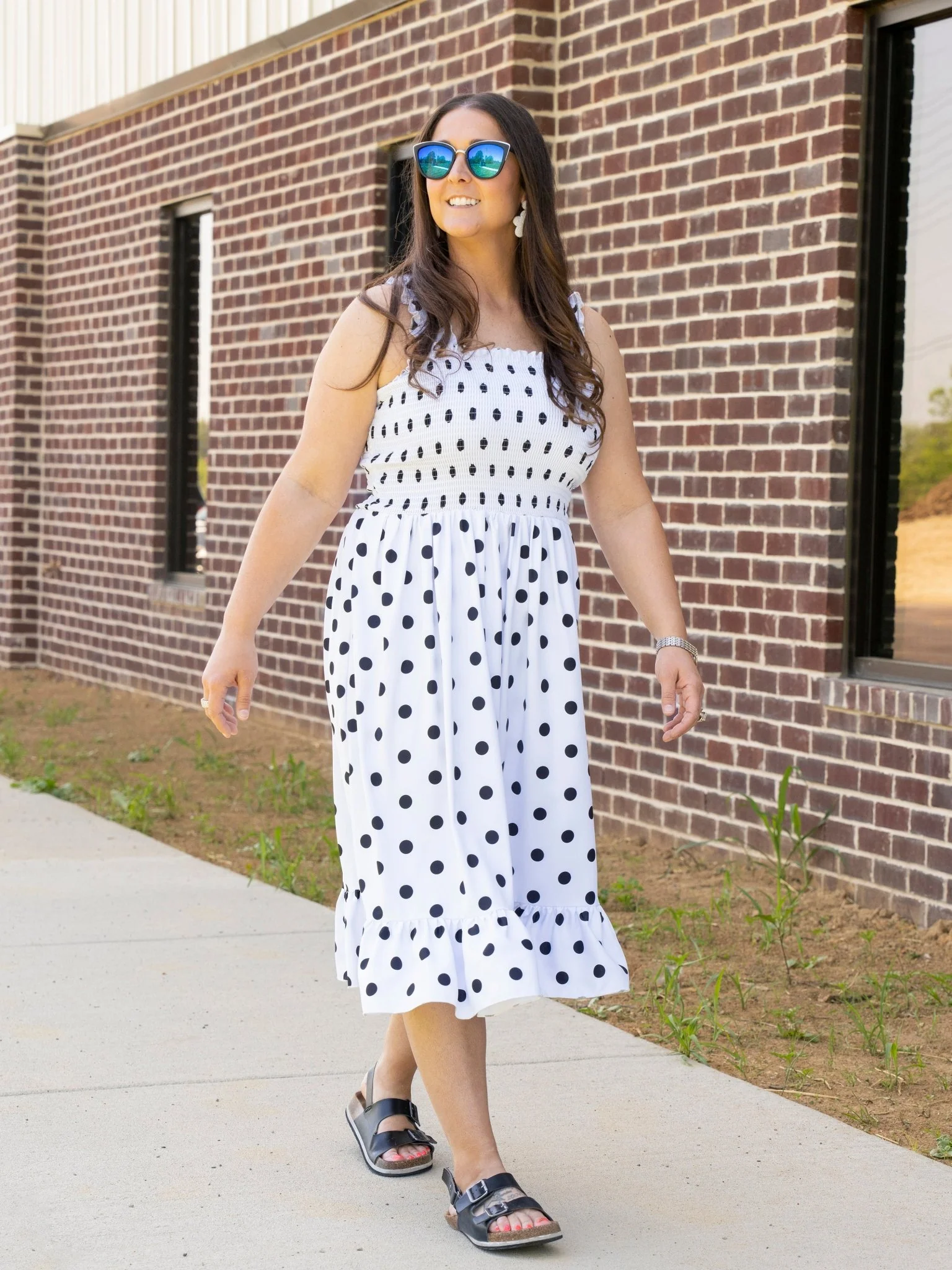 Mom & Me Smocked Polka Dot Dress & Bubble - Image 5