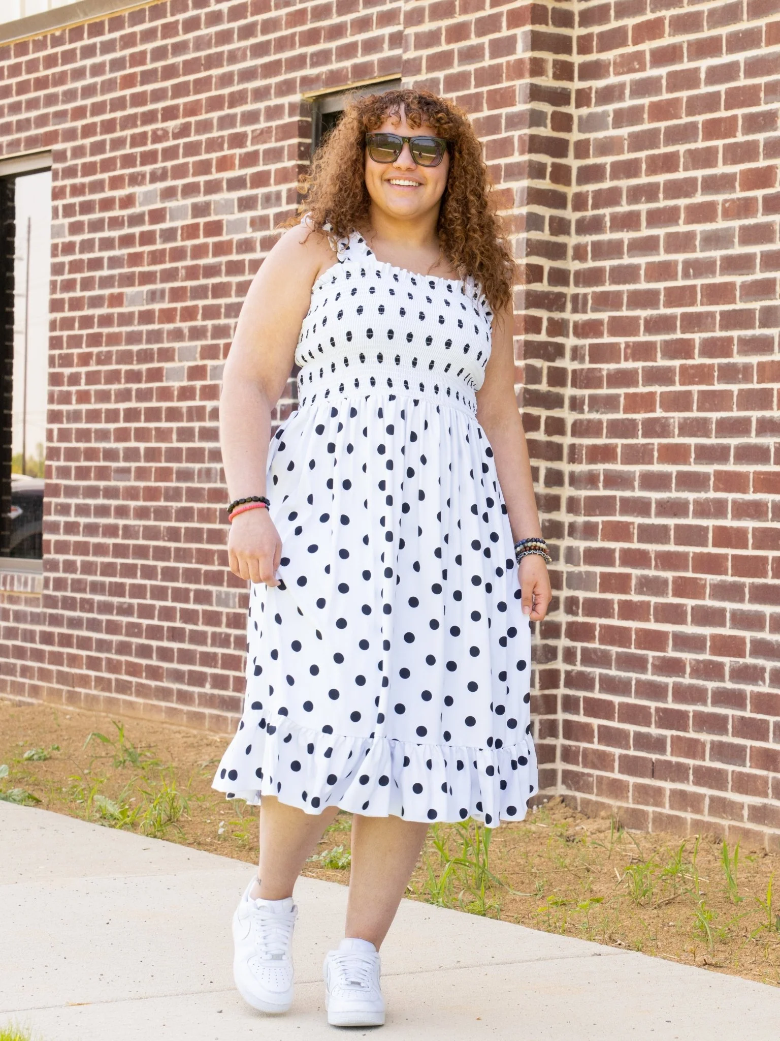Mom & Me Smocked Polka Dot Dress & Bubble - Image 6