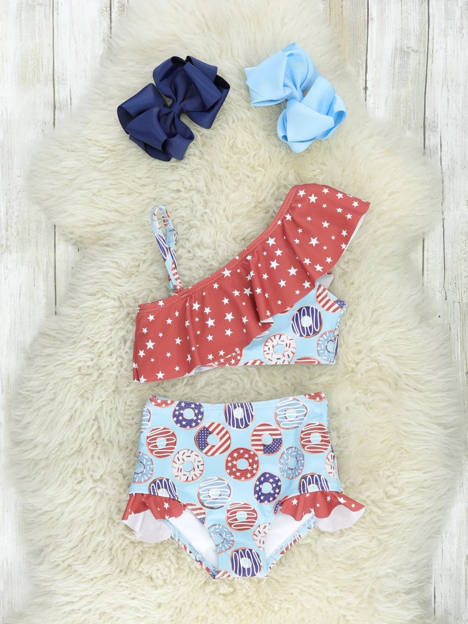 Mom & Me Stars & Stripes Donut Swimsuit - Image 2