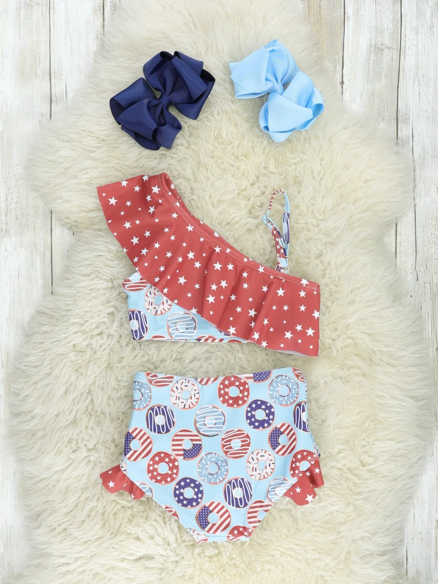 Mom & Me Stars & Stripes Donut Swimsuit - Image 3