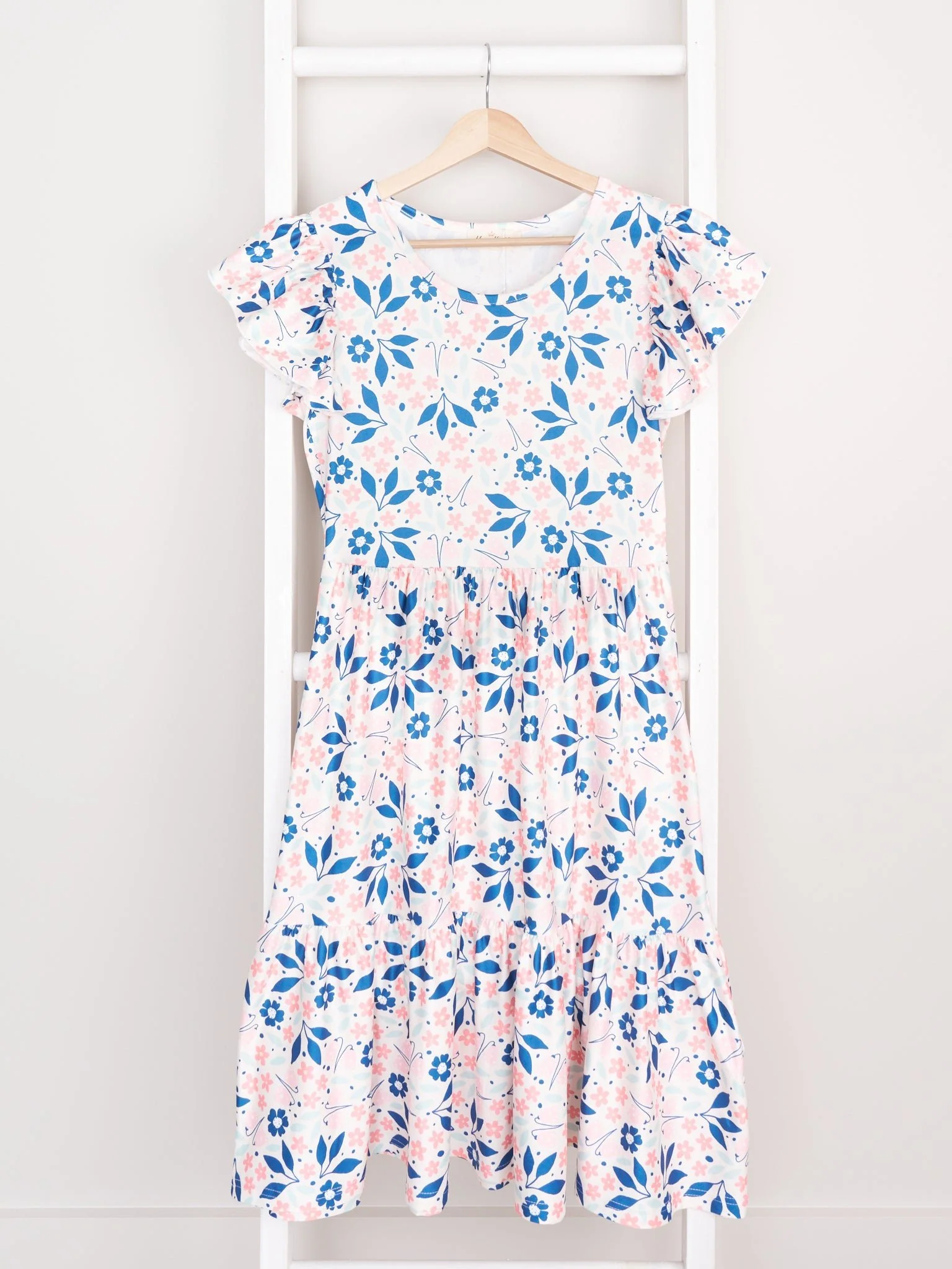 Mom & Me Summer Coral Floral Ruffle Dress - Image 3