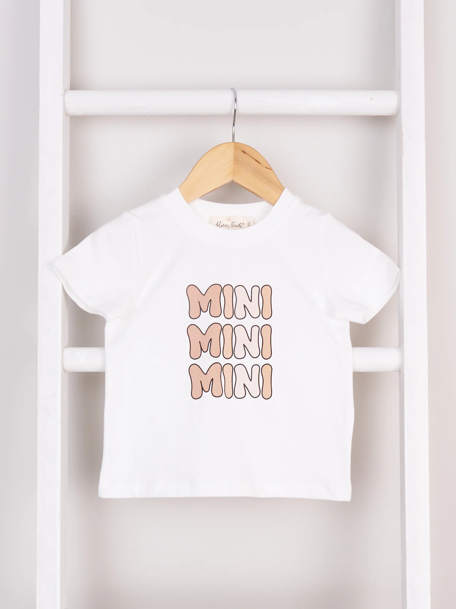 Mom & Me Tan "Mama/Mini" Graphic Shirt & Romper - Image 3
