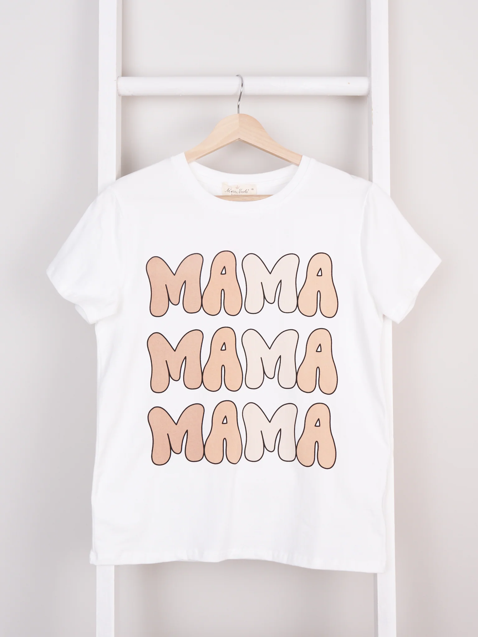 Mom & Me Tan "Mama/Mini" Graphic Shirt & Romper - Image 4