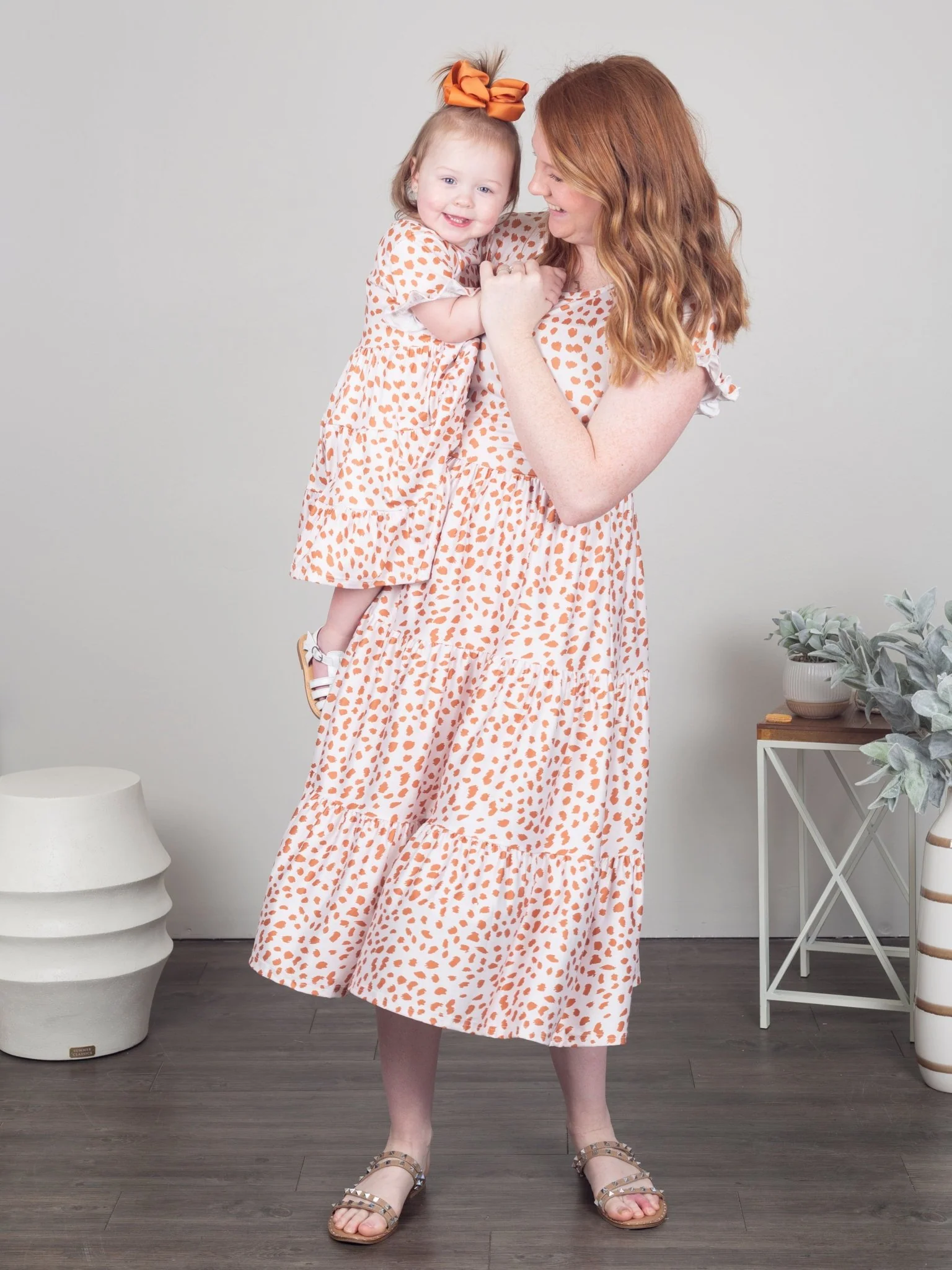 Mom & Me Tiered Cheetah Ruffle Dress