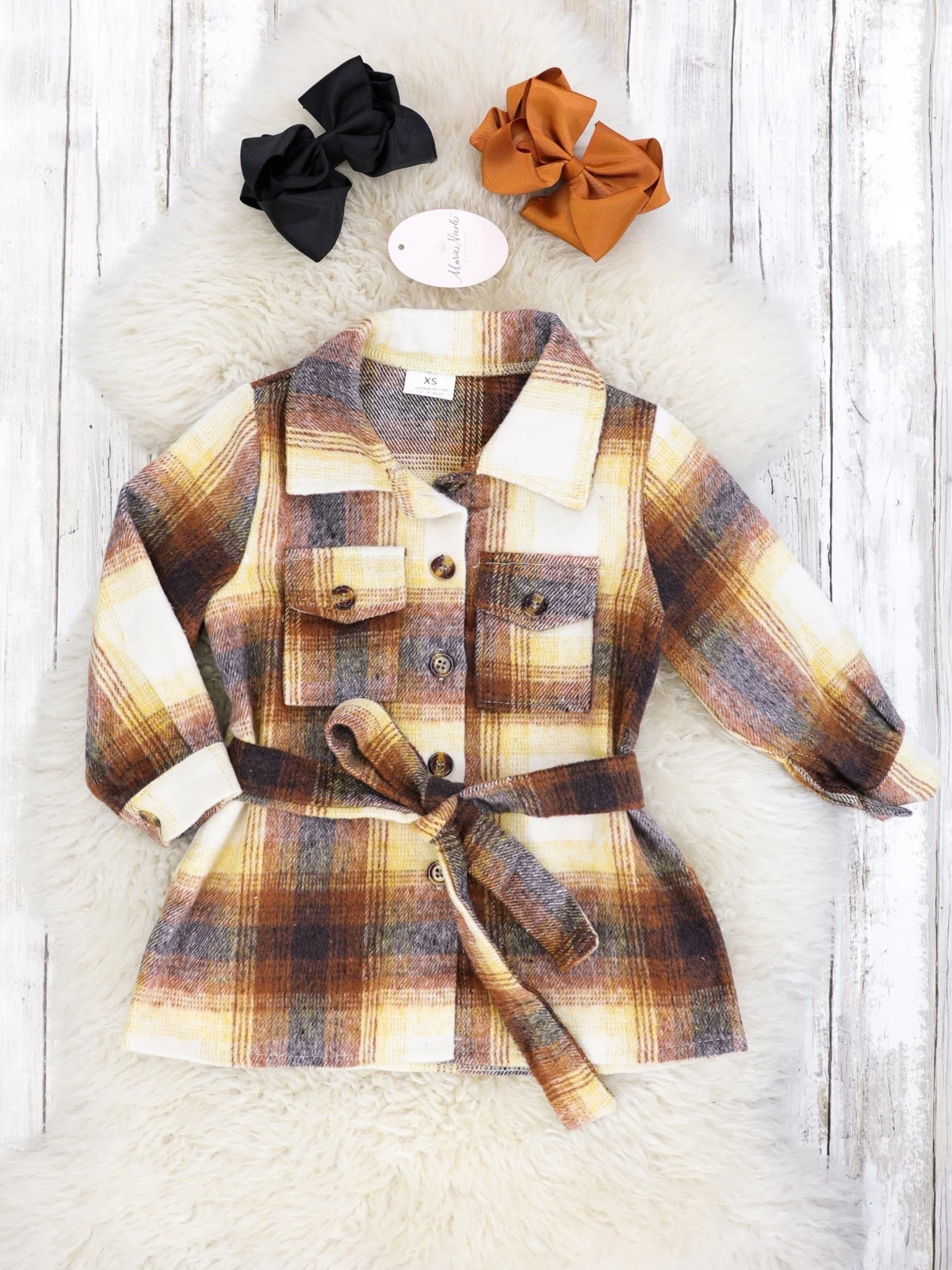 Mom & Me Yellow Plaid Shacket - Image 4