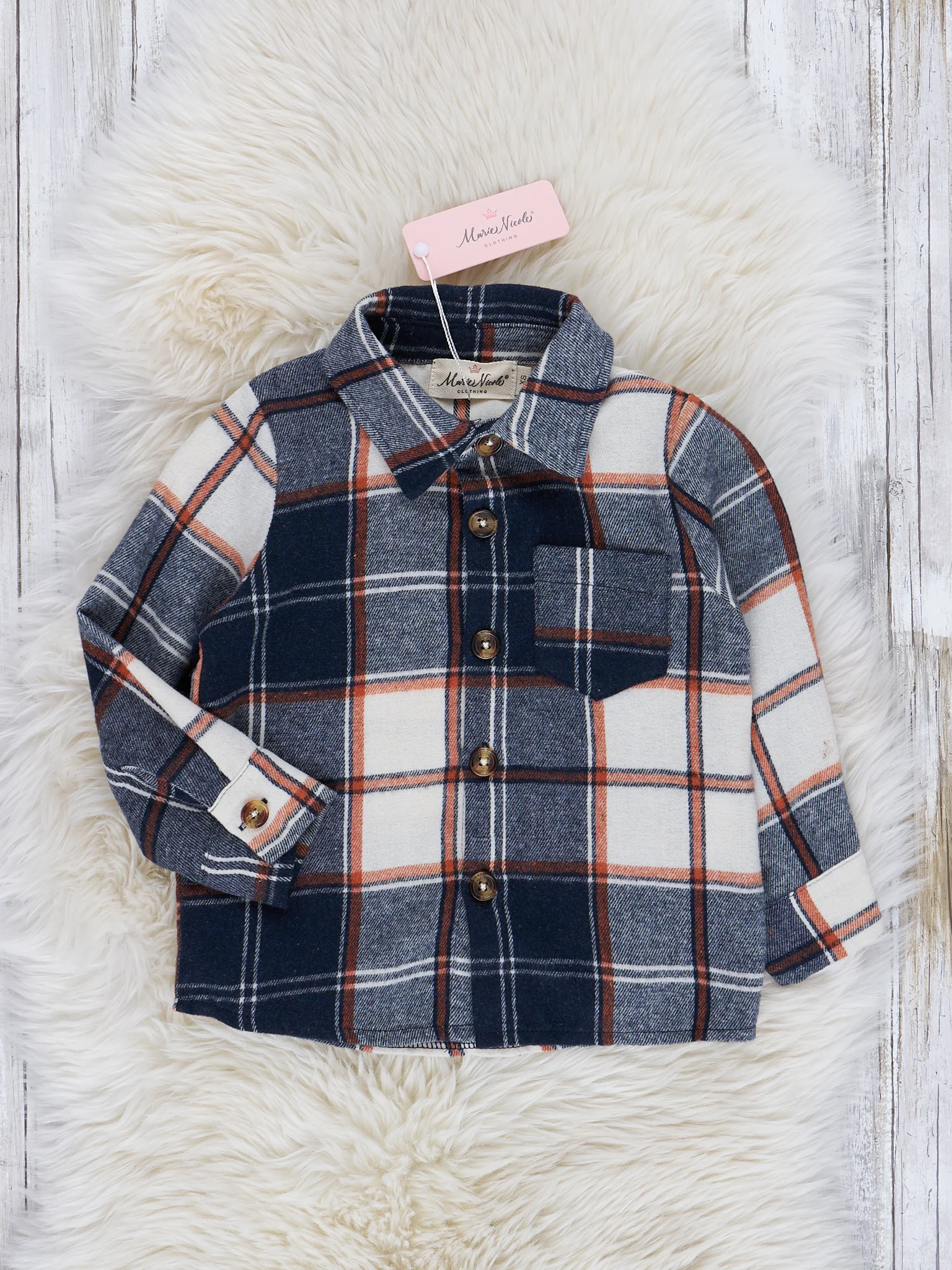 Mom & Me Autumnal Plaid Belted Tunic & Button Up Shirt - Image 7