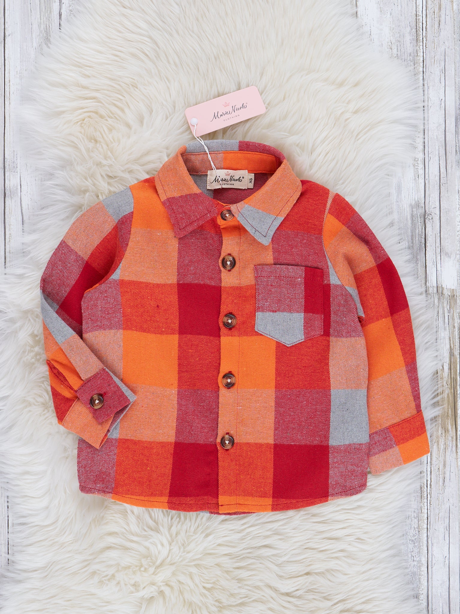 Mom & Me Autumnal Plaid Belted Tunic & Button Up Shirt - Image 9