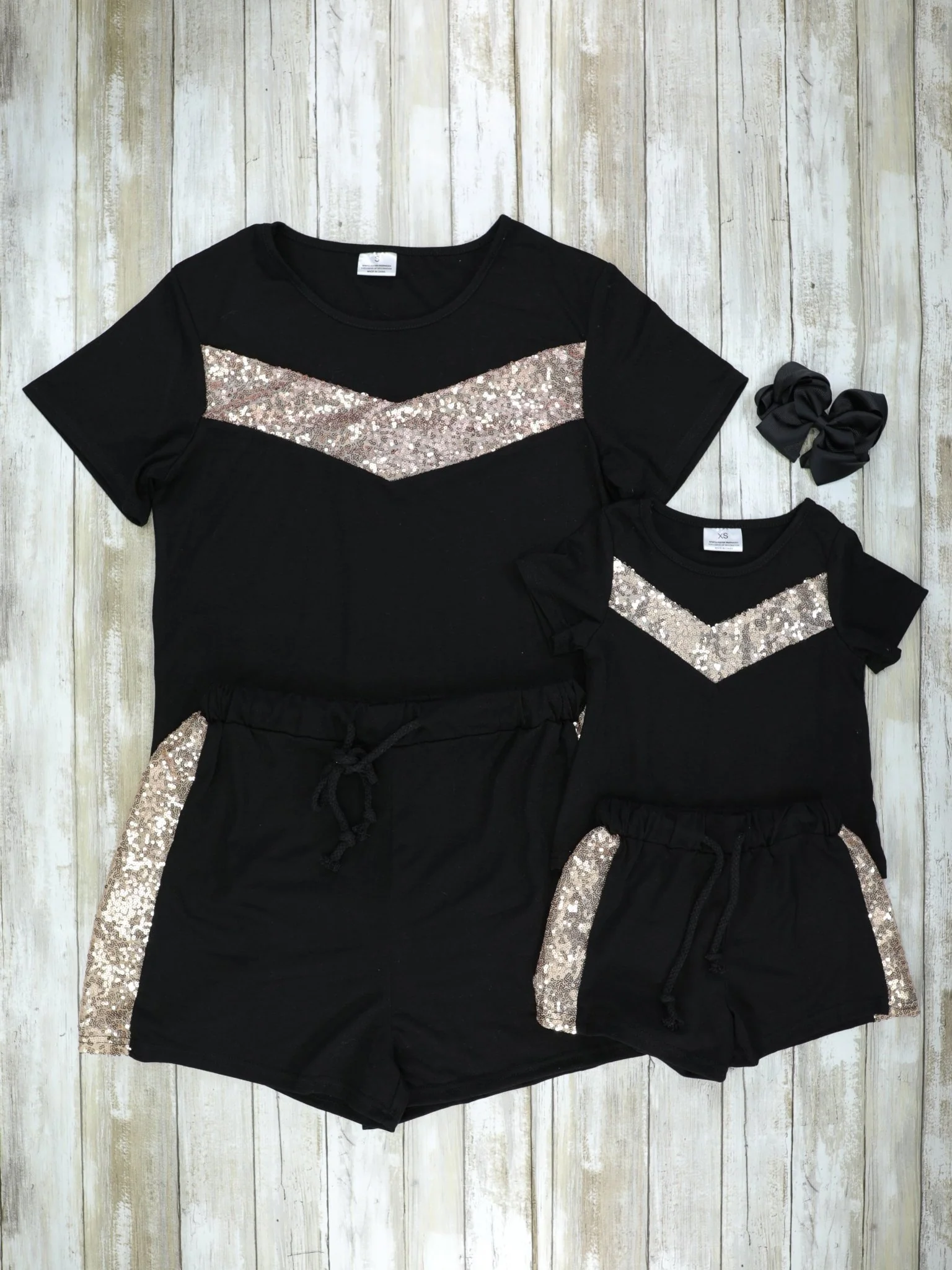 Mom & Me Gold Sequin Loungewear Set