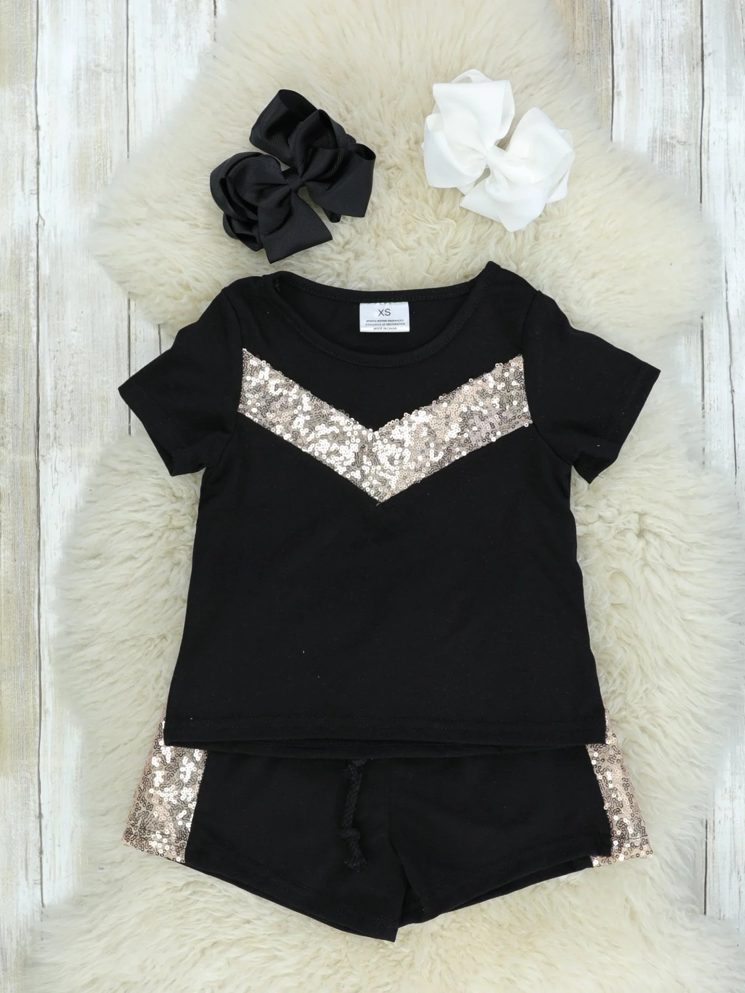 Mom & Me Gold Sequin Loungewear Set - Image 2
