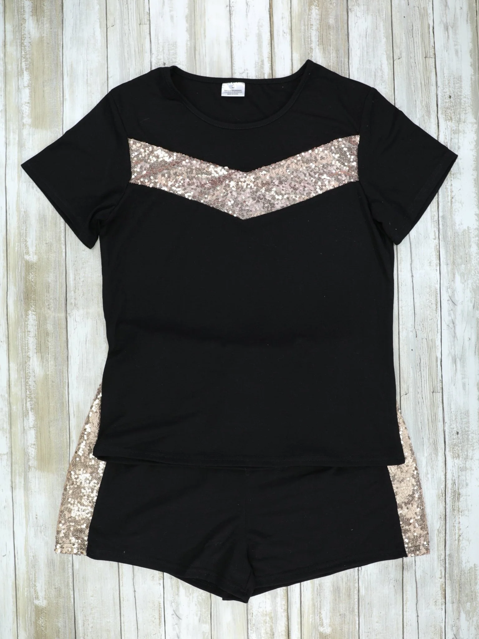 Mom & Me Gold Sequin Loungewear Set - Image 3